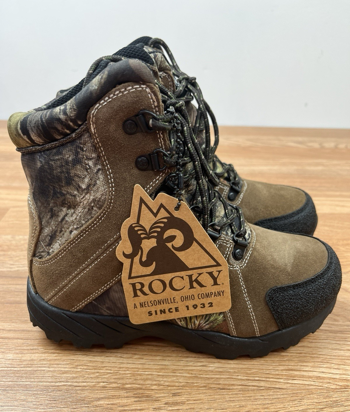 Rocky Kids Hunting Waterproof Camo Boots Size 3 NEW