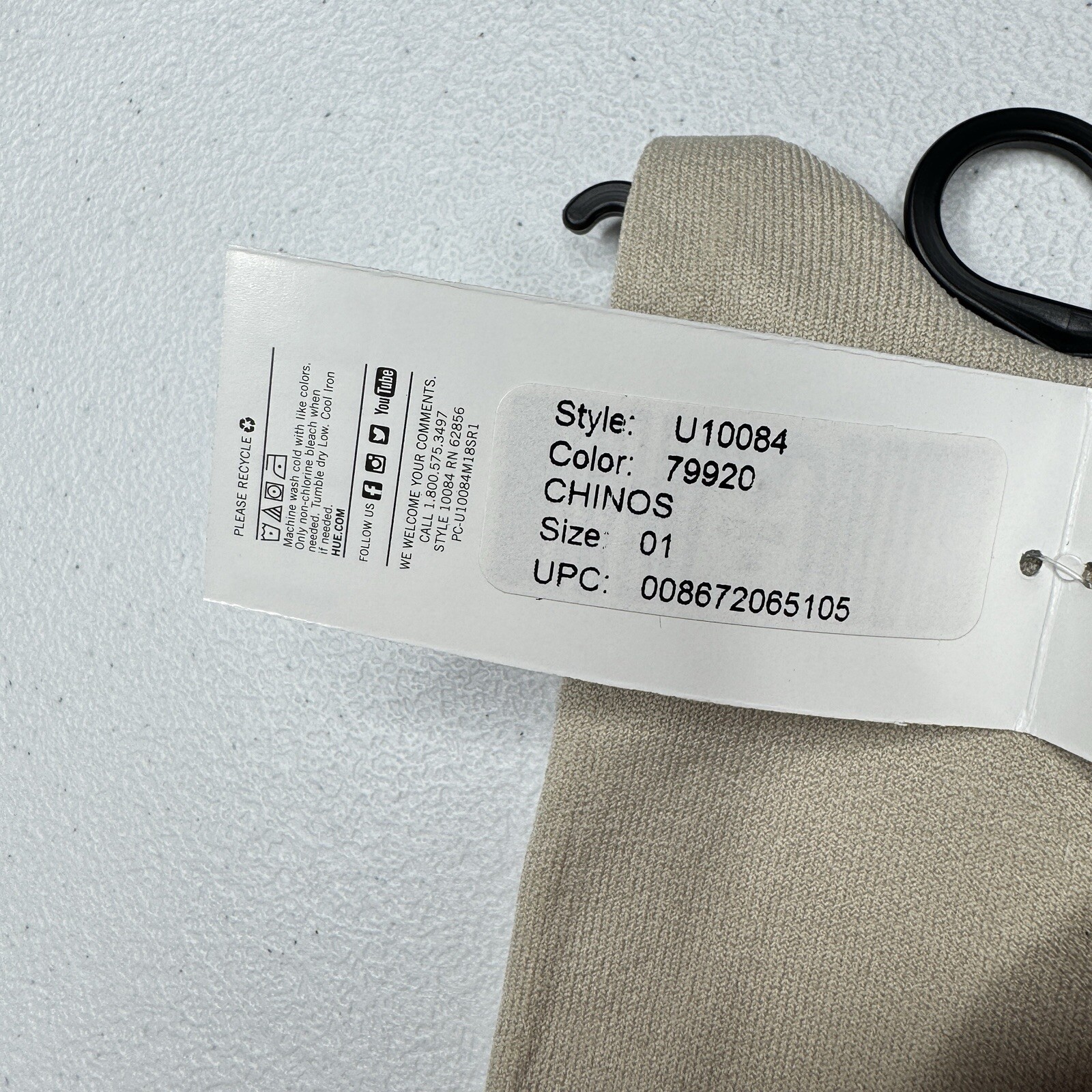Hue Womens Ultrasmooth Socks One Size Chinos Beige Sleek Fit Smooth Feel