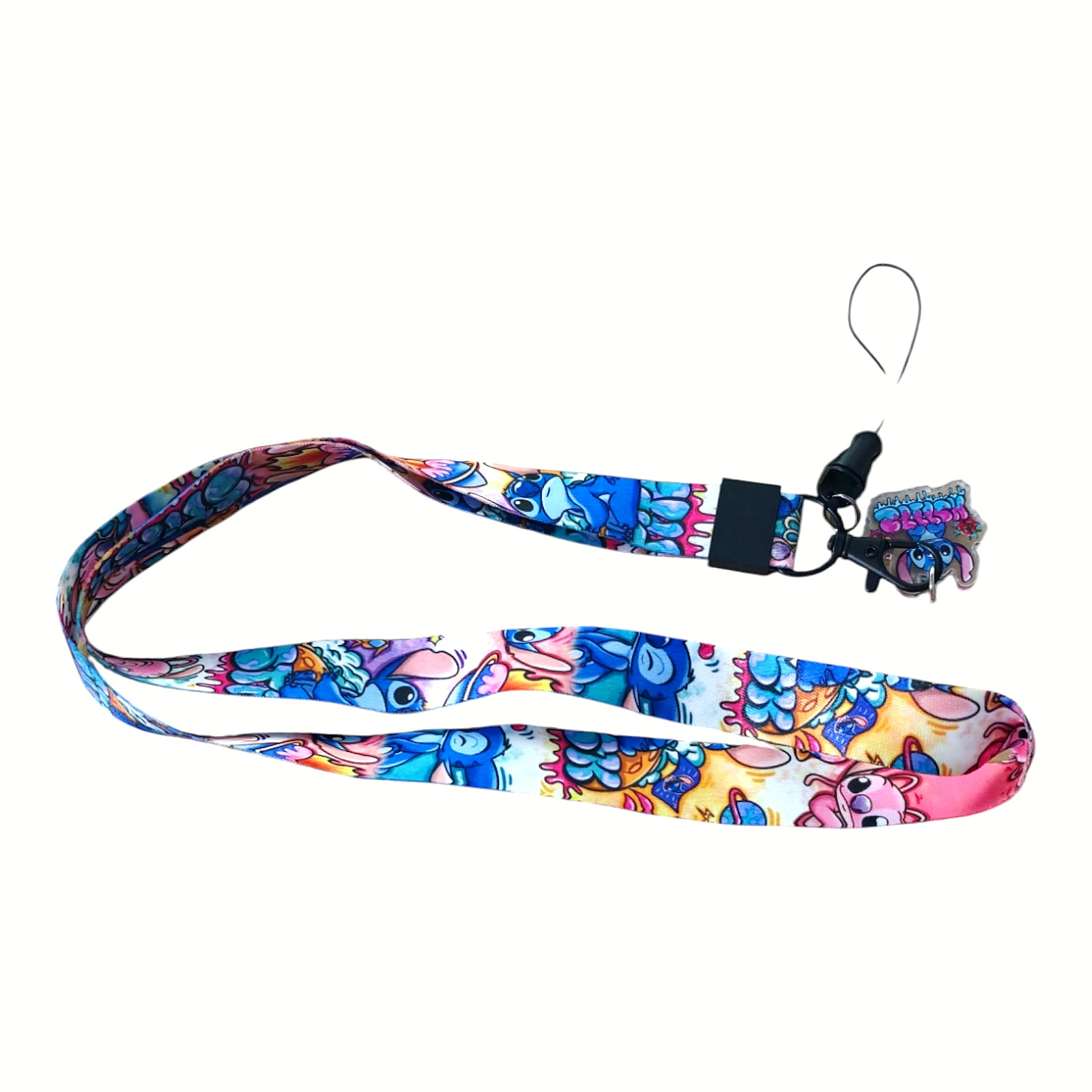 Disney Stitch Lilo And Stitch Cartoon Character Colorful Lanyard ID Badge Holder
