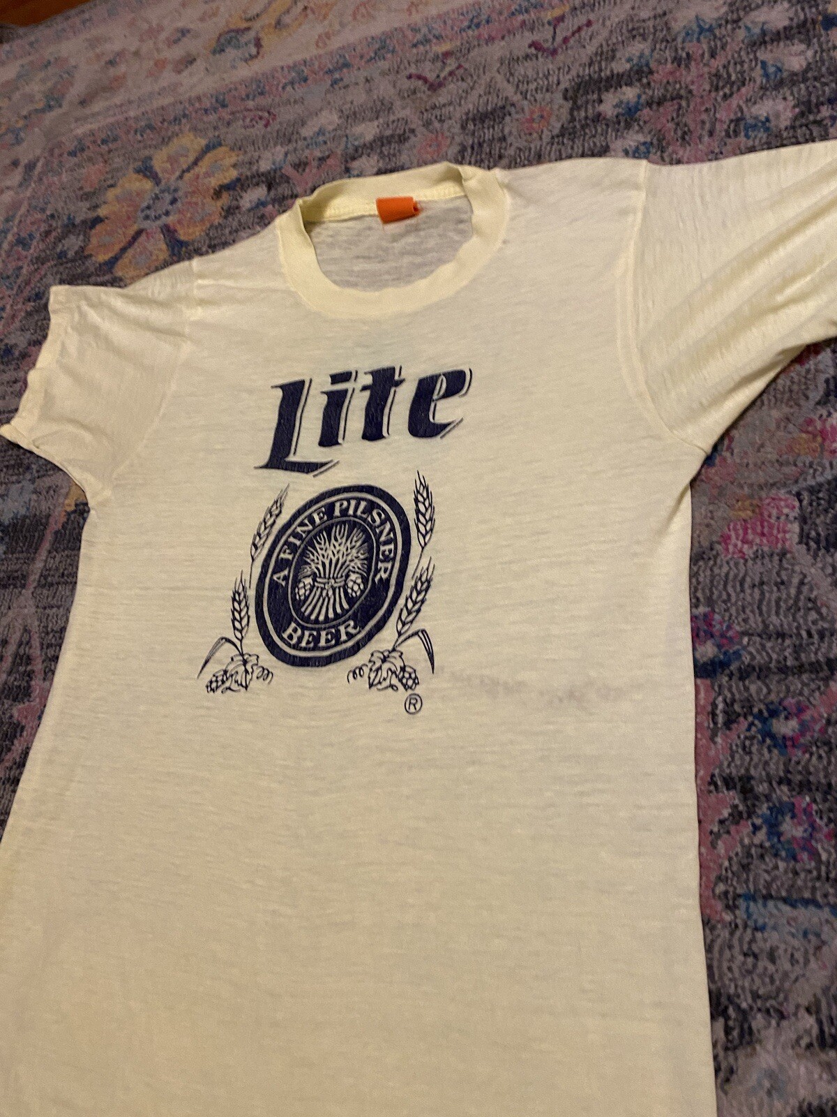 Vintage 80s (Miller) Lite A Fine Pilsner St Paddys Run T Shirt Single Stitch L