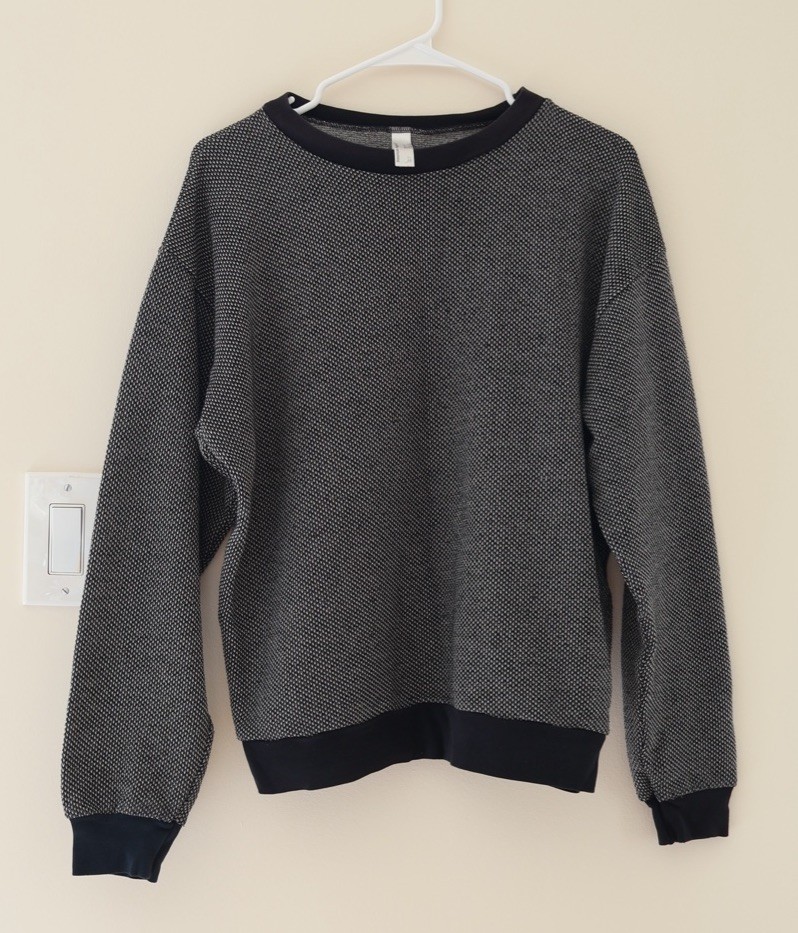 American Apparel Men’s S Grey Crewneck Sweater Knit Sweatshirt Indie Grunge USA