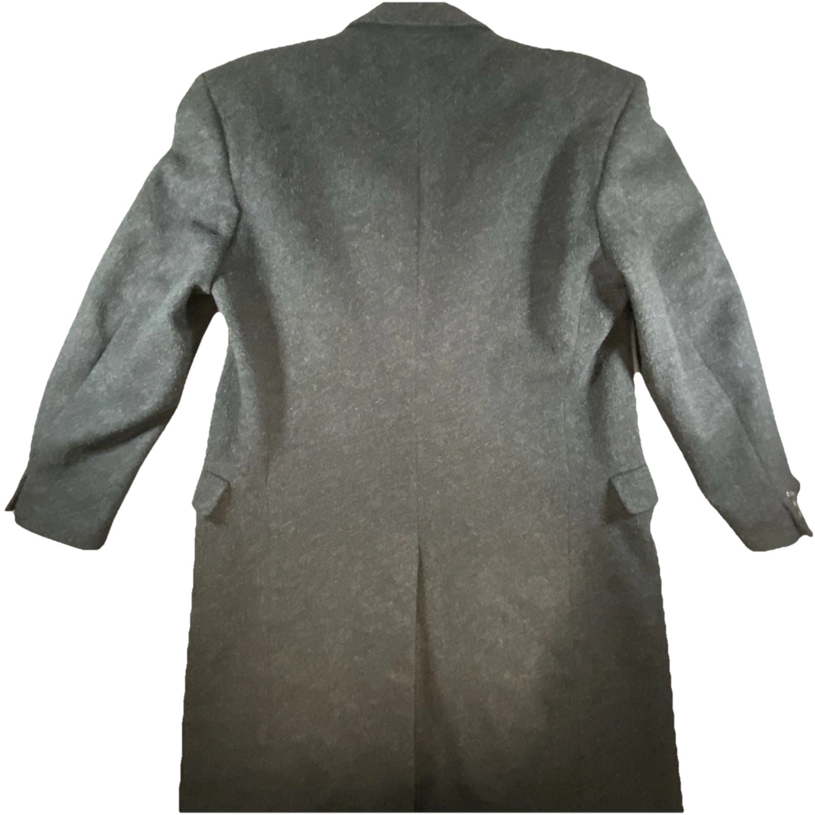 EVAN PICONE Double Breasted Full Length WOOL Blend Men’s Coat w/ SATIN Liner