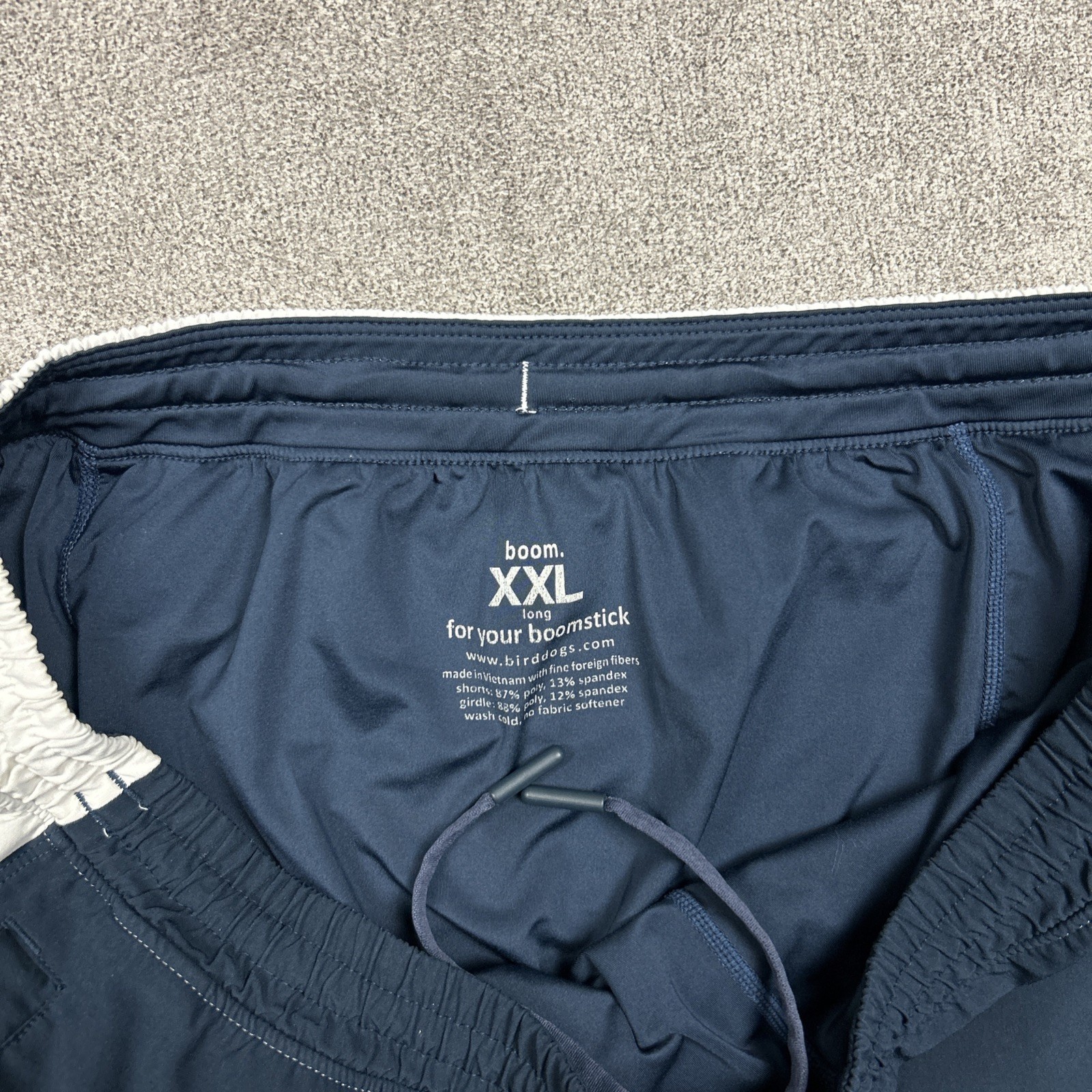 Birddogs Shorts Mens 2XL 9″ Navy Stretch Performance Running Tech Boom Lined