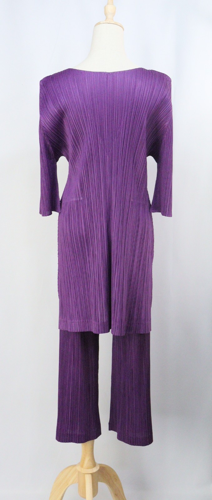 Authentic PLEATS PLEASE 2pc Set Purple Tunic Top & Pants 574 5477a