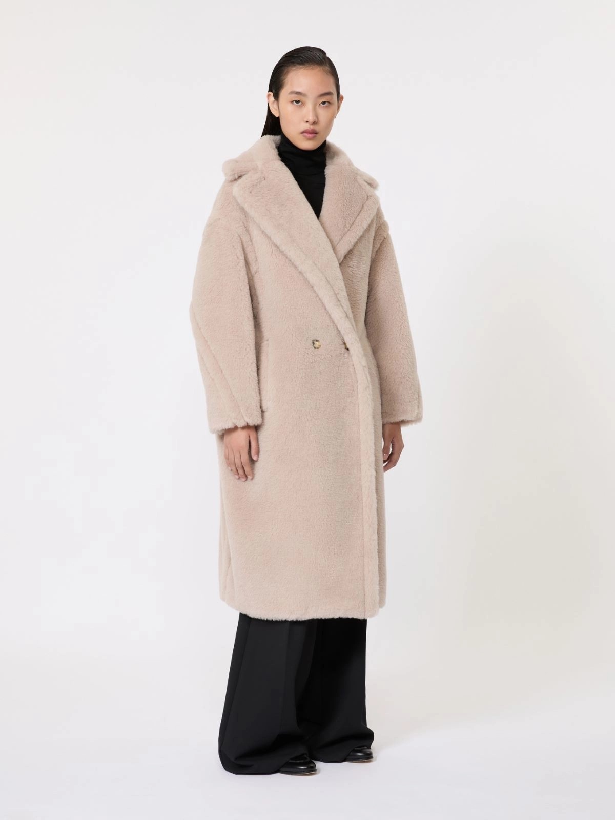 MAX MARA Teddy Bear Icon Coat, Sand, Size M BNWT