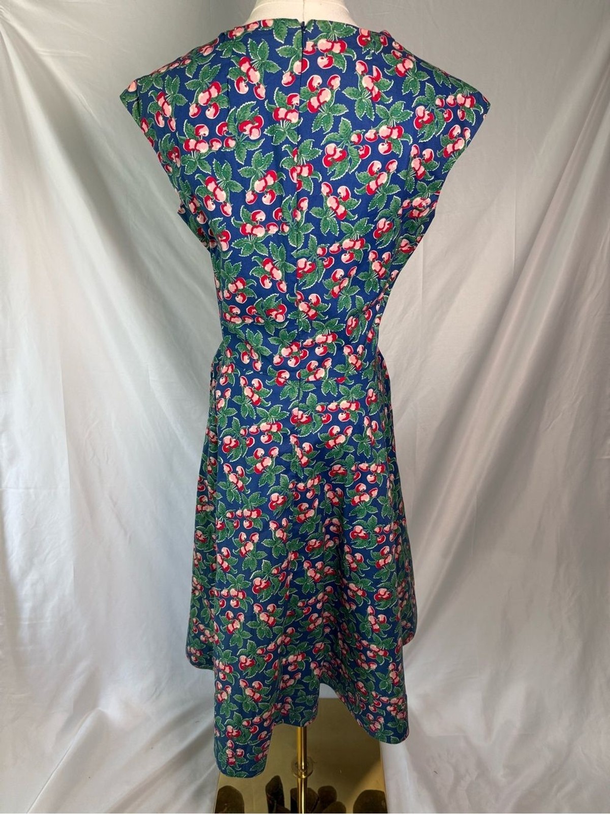 Emmy Design Sweden The Goodness Gracious Cherry Print Dress Vintage Style US 12