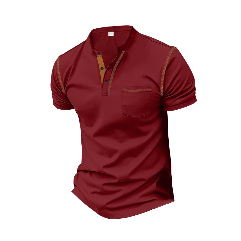 Summer Men’s Color Block Crew Neck T-Shirt
