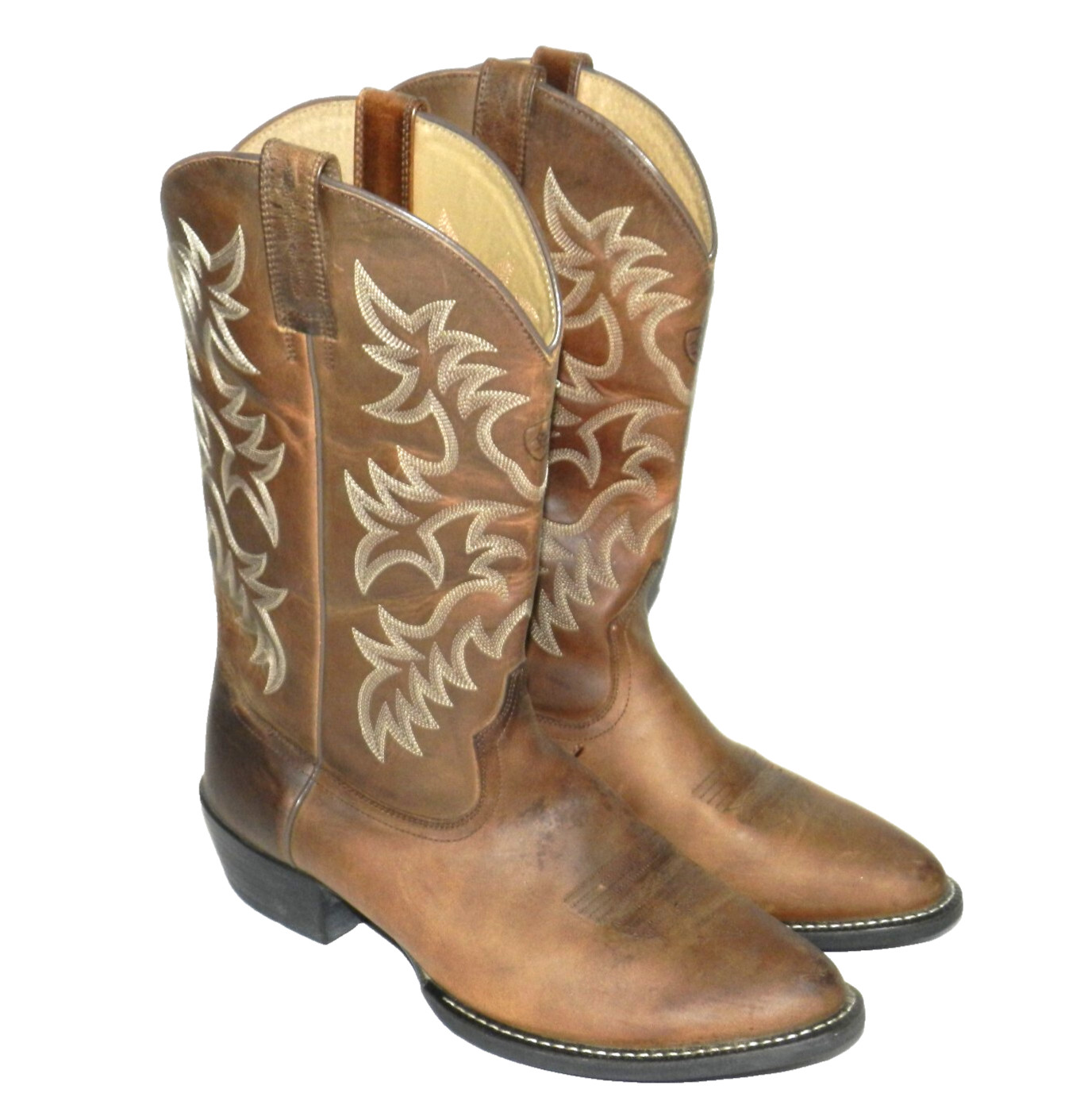 Men’s Ariat SZ 12D 34725 Heritage R Toe Western Brown Leather Boots 10002204