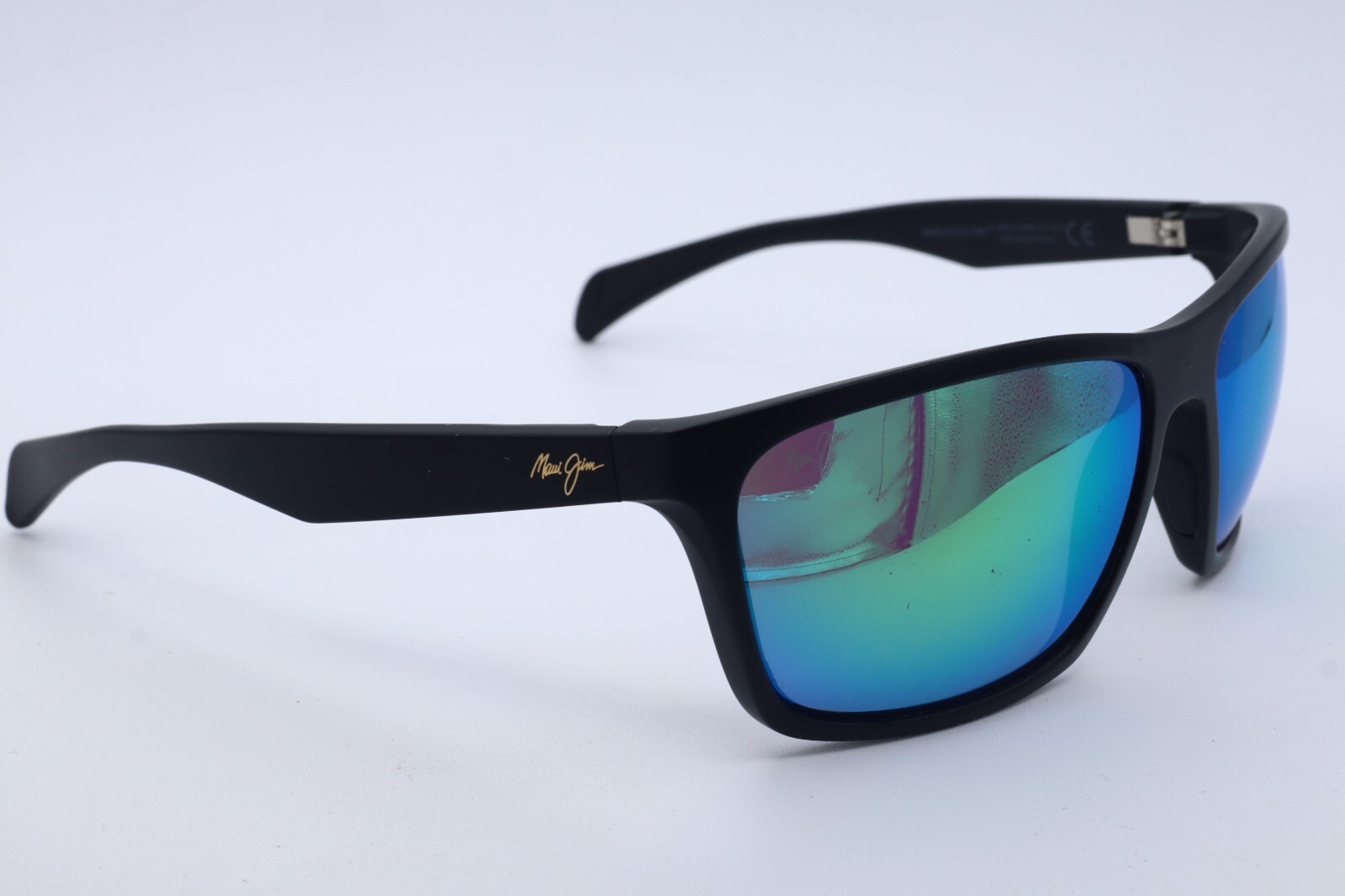 Maui Jim Makoa MJ 804-2M Square Black Sunglasses Polarized Green