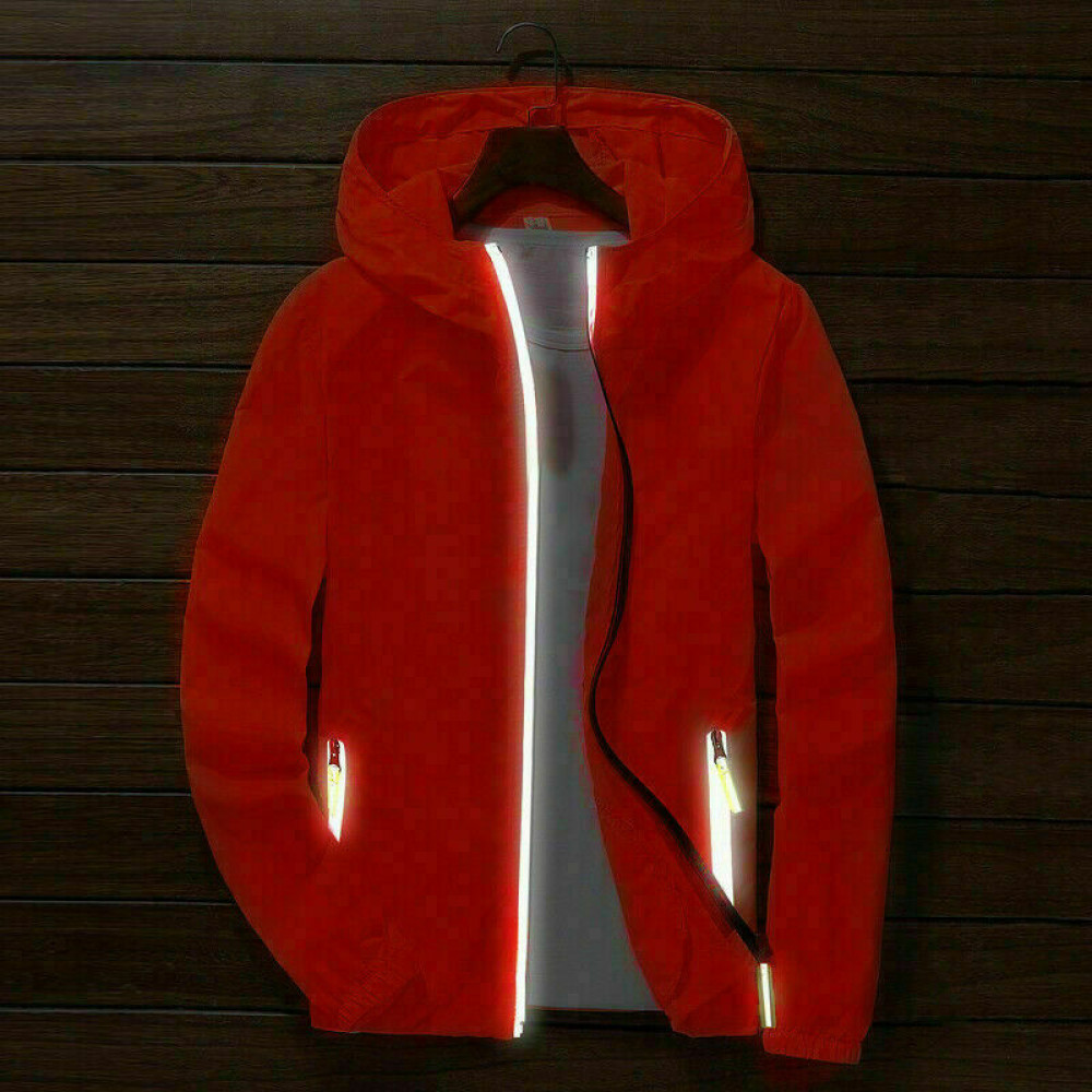 Men Waterproof Rain Jacket Hooded Breathable Lightweight Windbreaker Outwear
