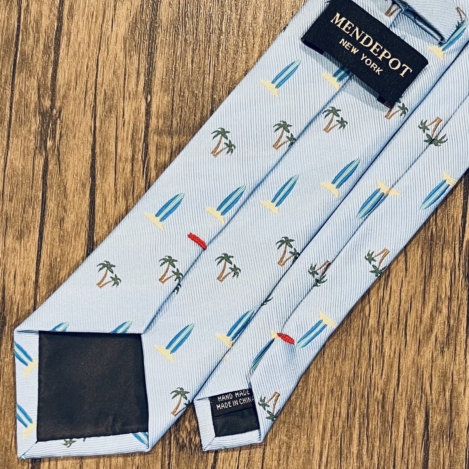Surfing Board Coconut Tree Necktie Men Birthday Father’s Day Gift Beach Tie