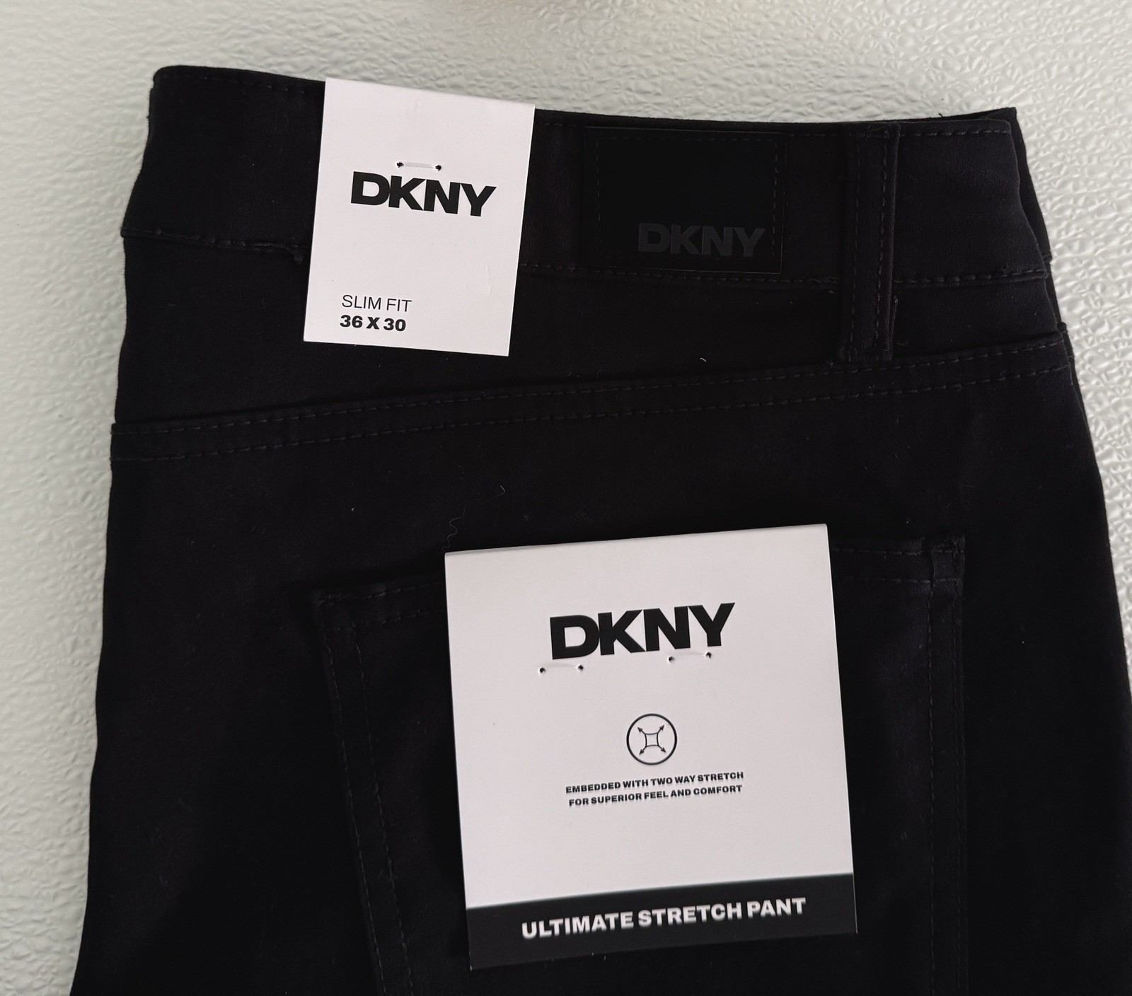 NWT DKNY Mens Ultimate Stretch Pants Stanton Slim Fit 32 33 34 36 38 Black O3