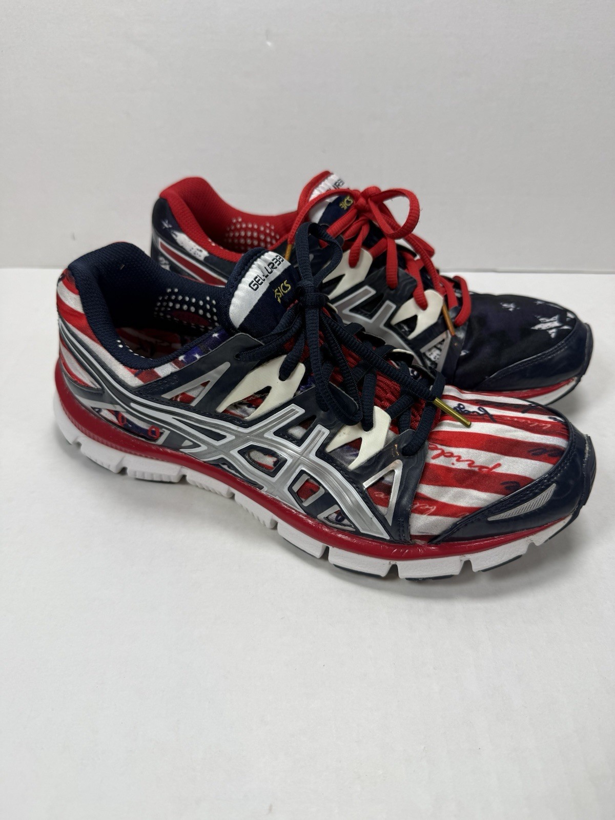 ASICS GEL BLUR 33 2.0 MENS SZ 8.5 USA Limited RARE Red White Blue