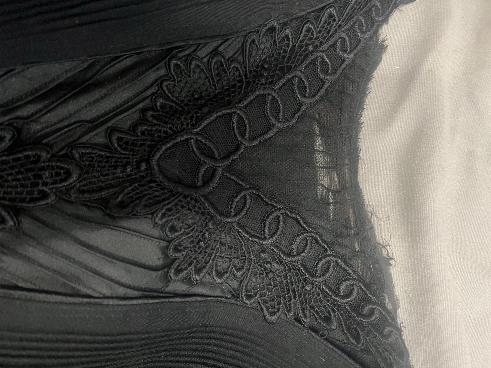 1906-1910 Black Wool Daytime Winter Dress