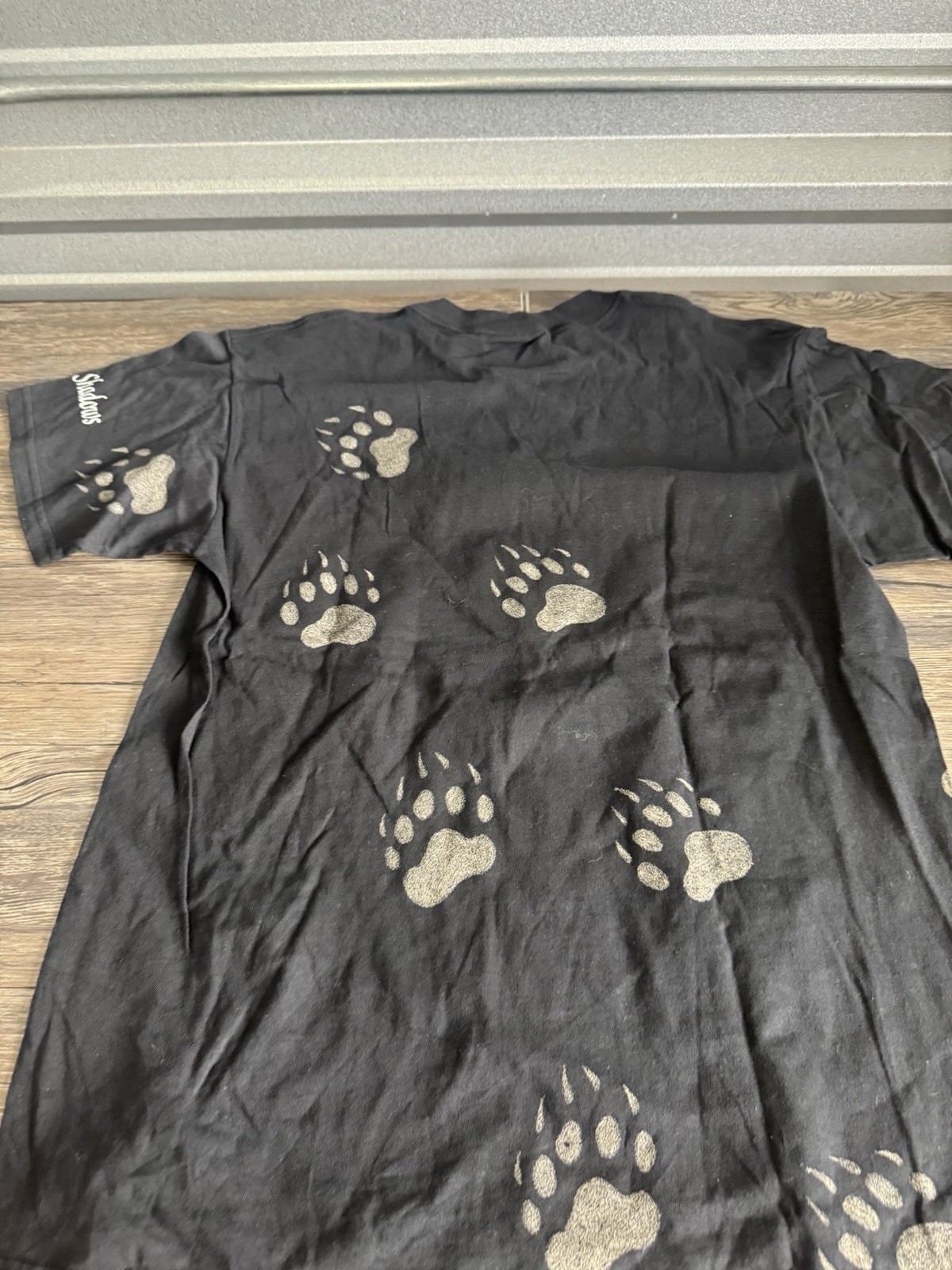 Vintage Black Bear All Over Print Faded Shirt Large USA Alaska