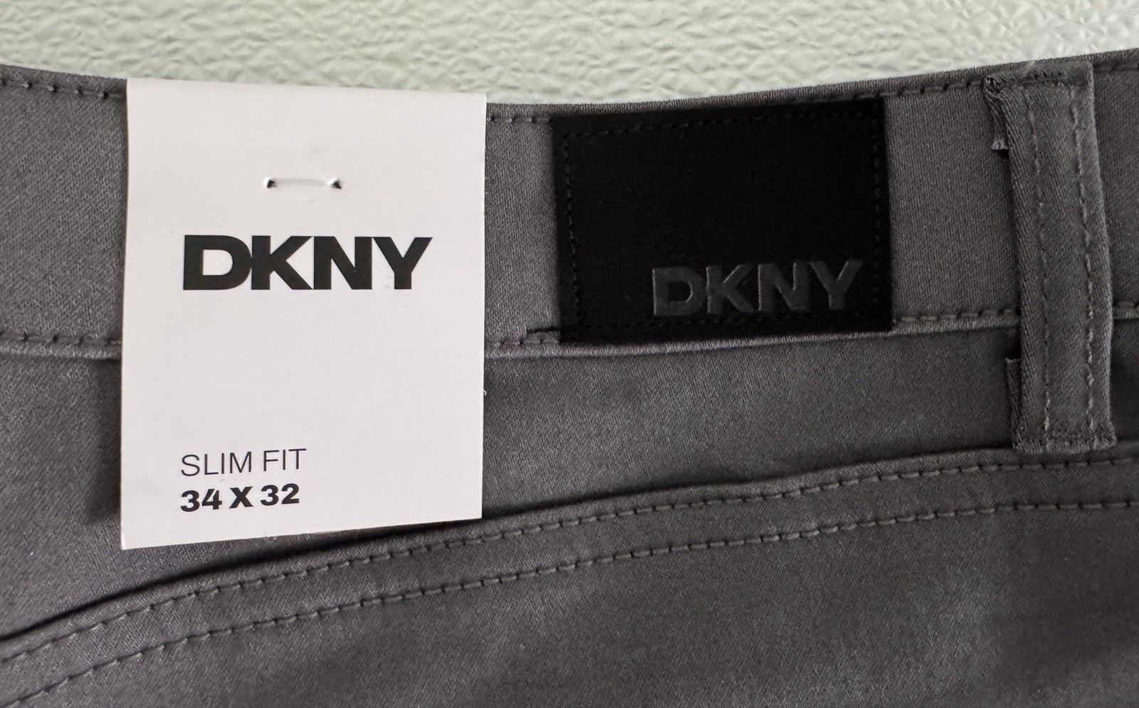 NWT DKNY Mens Ultimate Stretch Pants Stanton Slim Fit 32 33 34 36 Gray Grey R6
