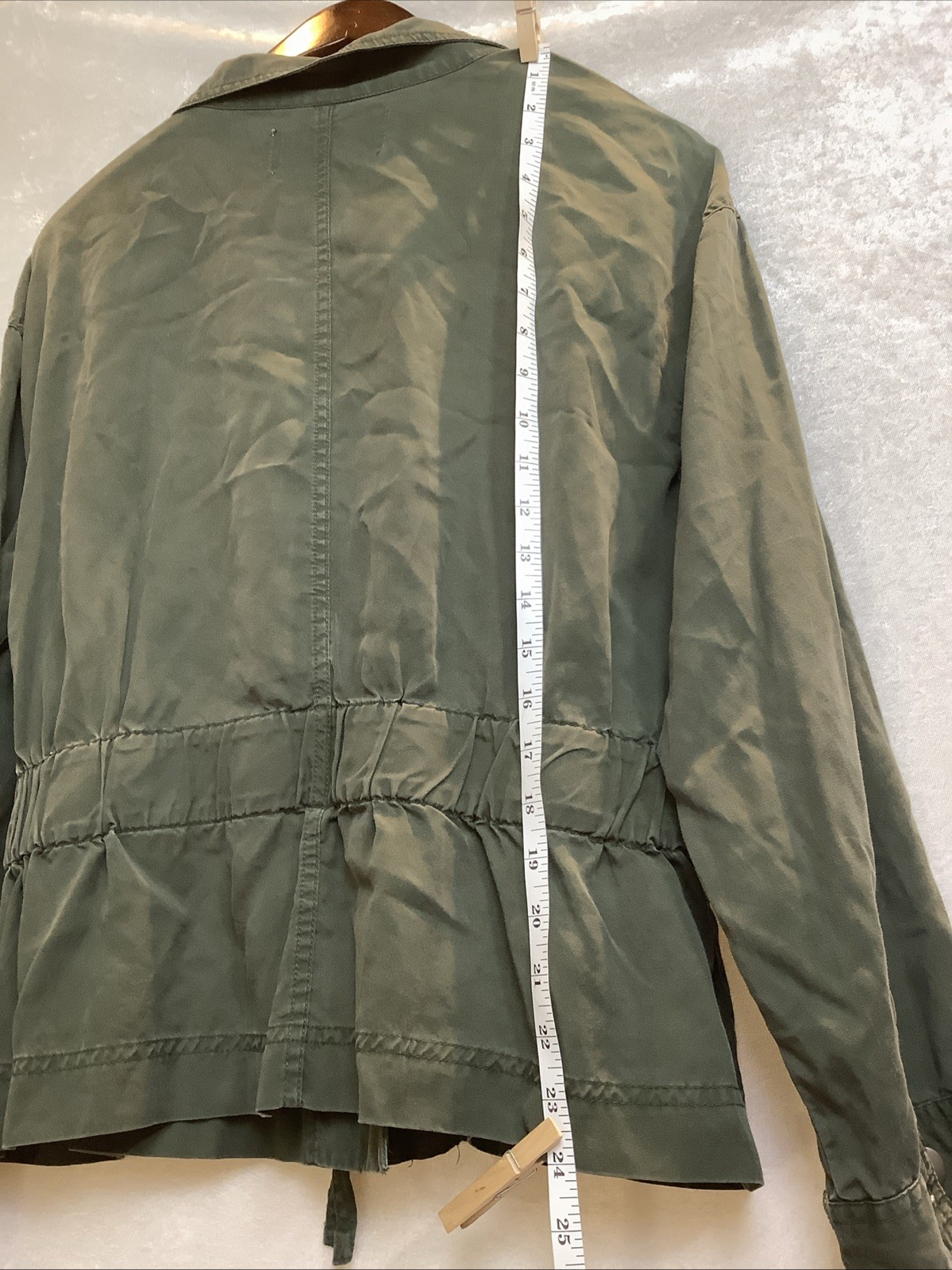 Popsugar Forest Green Lace Up Snap Button Womens Large Lightweight Jacket