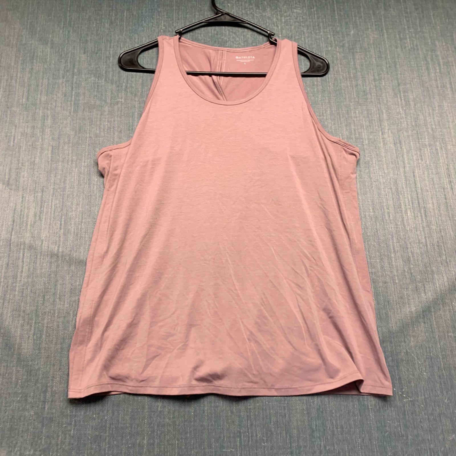 Athleta Women Tank Top Size L Pink Tie Back Sleeveless Yoga Athletic Activewear