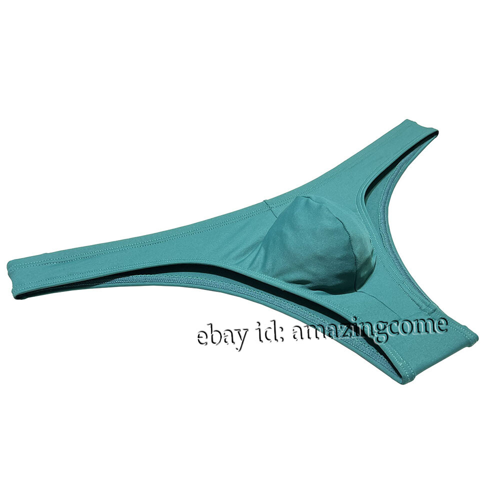 Men Cheeky Briefs Underwear Skin Feel Bikini Briefs Low-rise 1/2 Hip Booty Pants