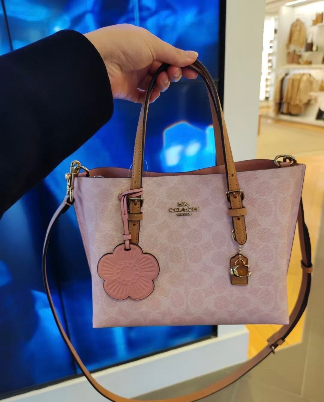 RARE NWT Coach Powder Pink Mollie Tote Bag 25 CER24 SOLDOUT SHIPS TODAY