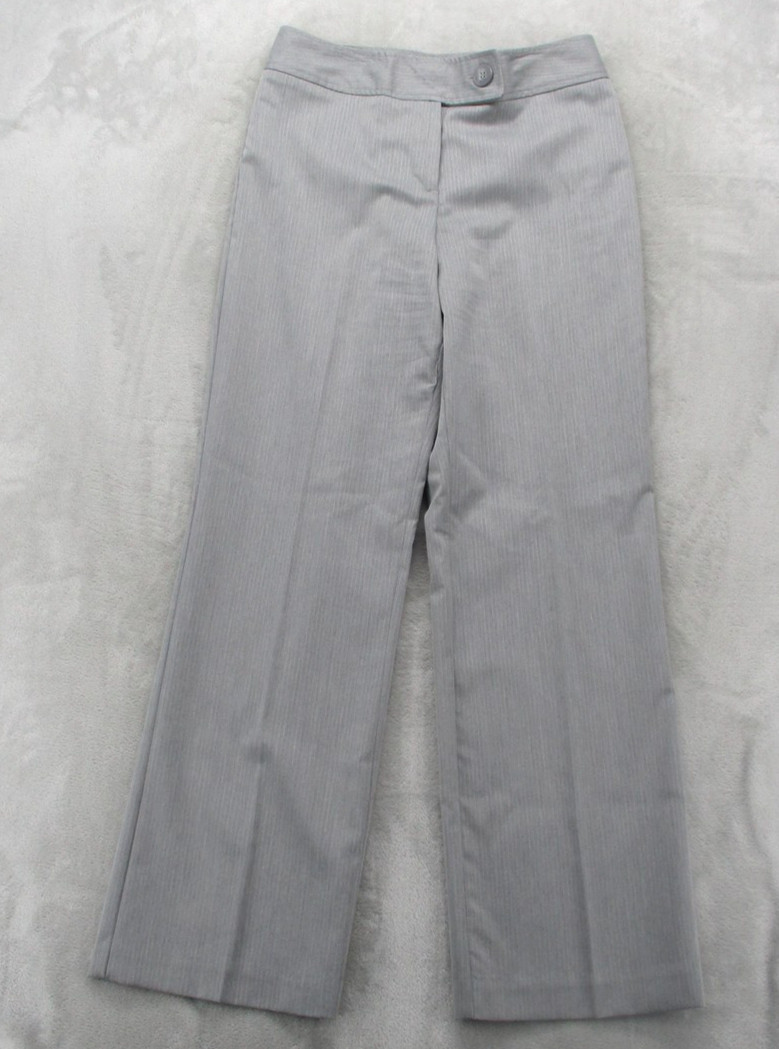 East 5th Dress Pants Women’s 8 Gray Pinstripe Lined Secretly Slender High-Rise