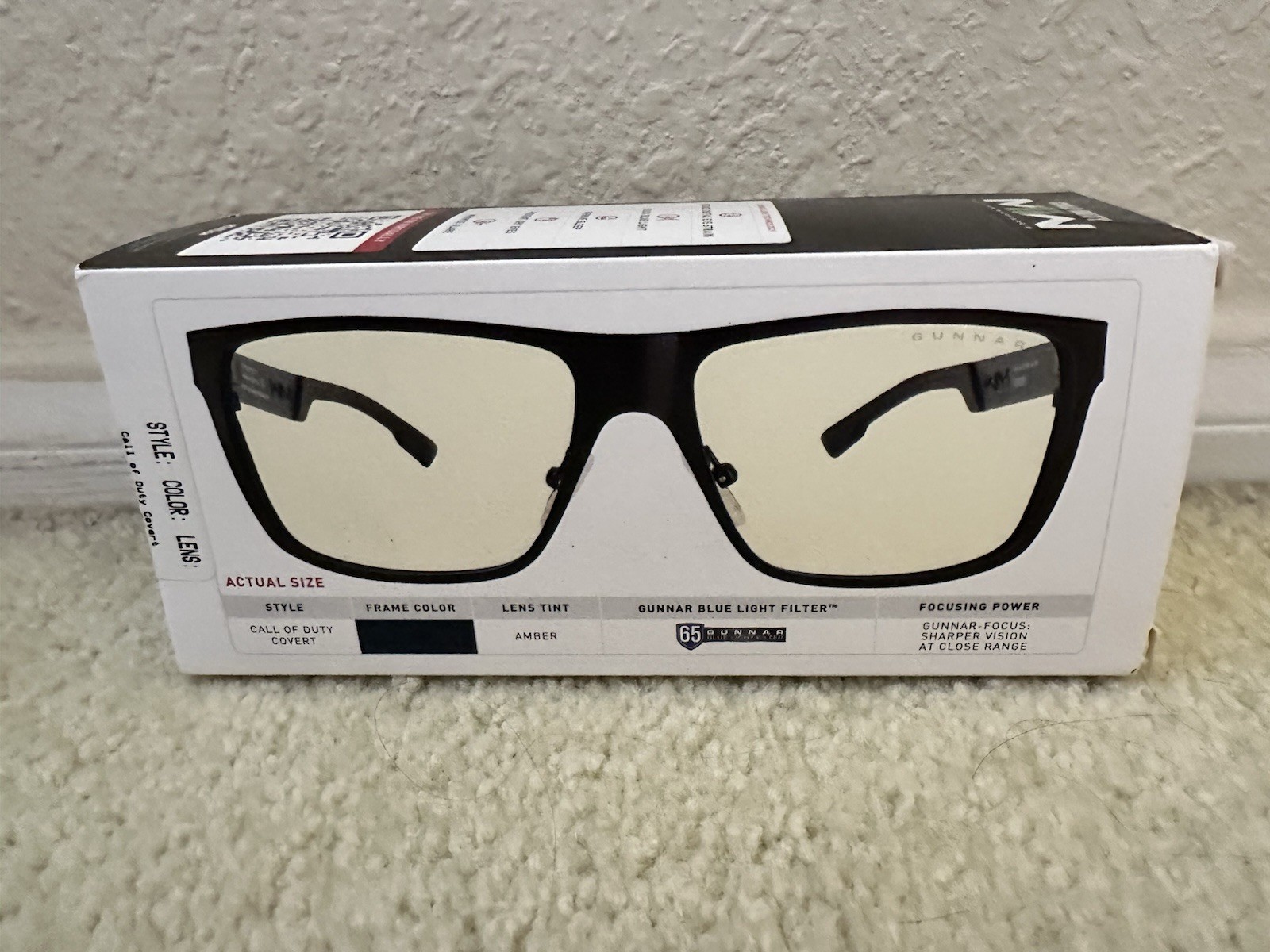 GUNNAR Gaming & Computer Glasses Enigma Onyx Frame Amber Lens