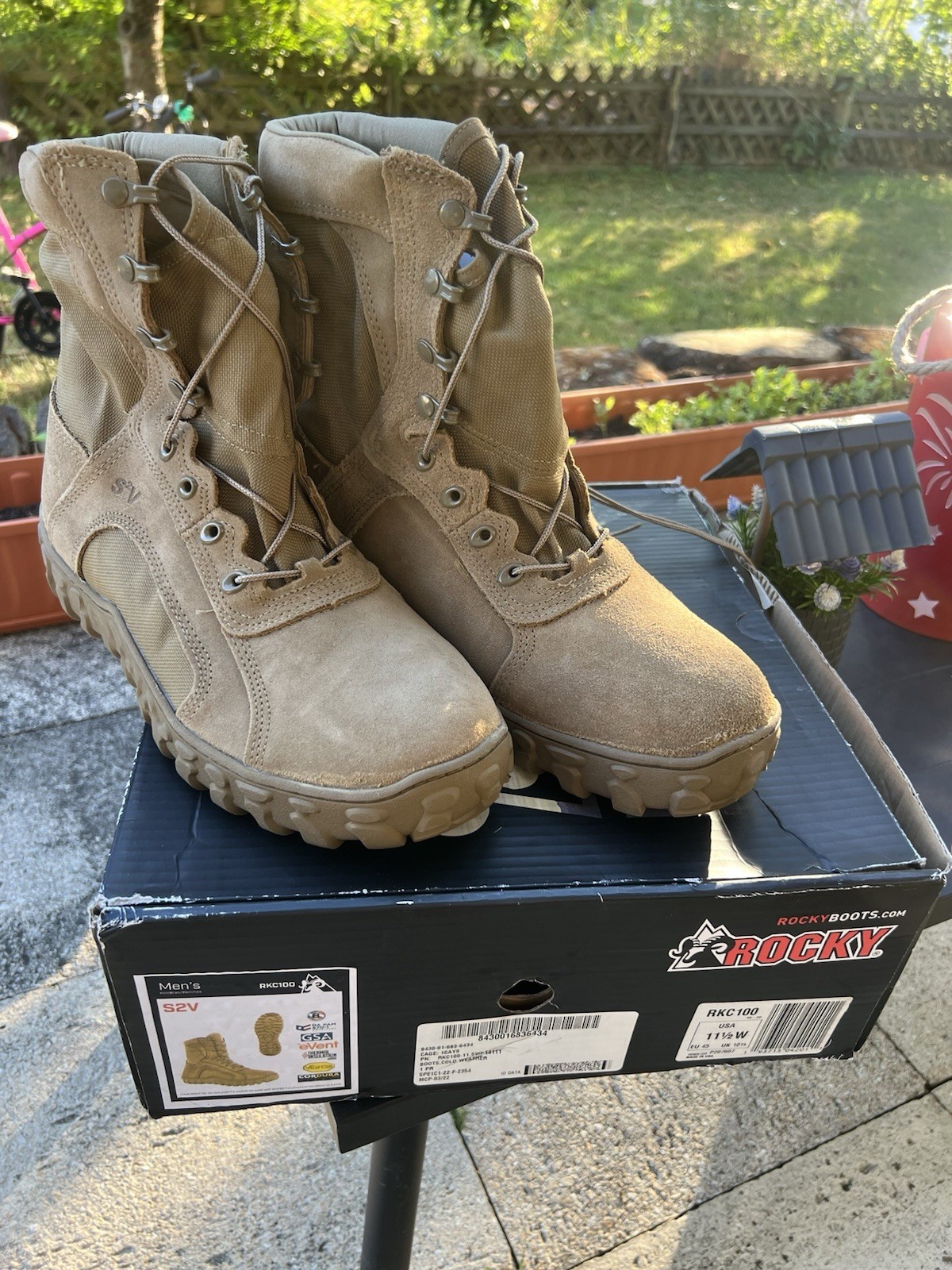 Rocky Sv2 Men Size 12 W Special Ops Military Combat Boot Coyote Brown Safety Toe