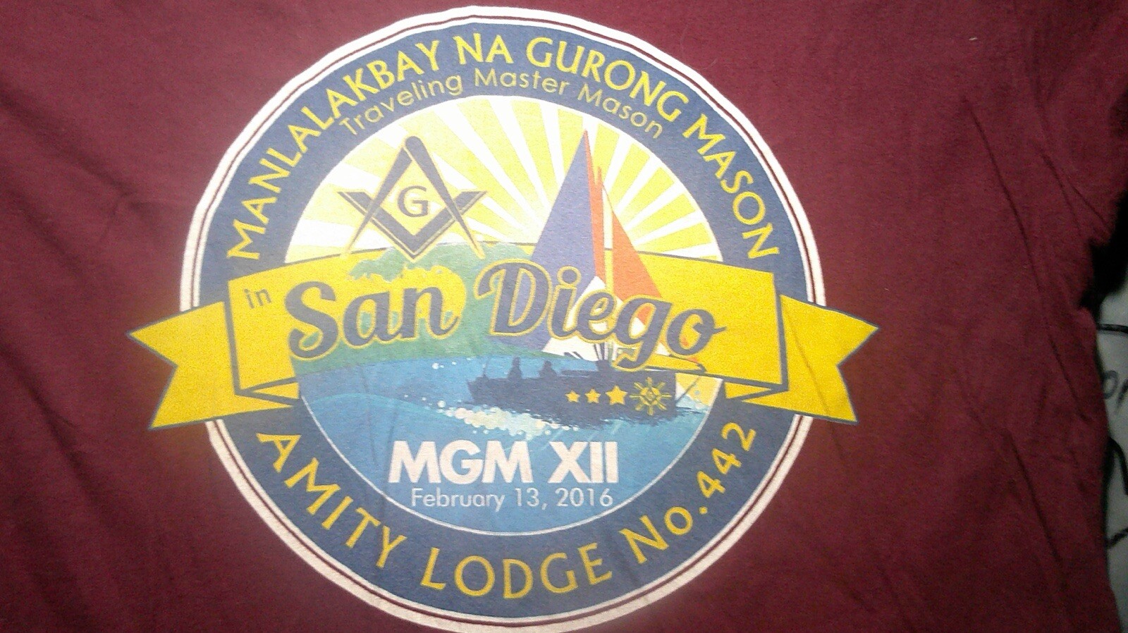 Large Manlalakbay Na Gurong San Diego Amity Lodge No 442 Shirt
