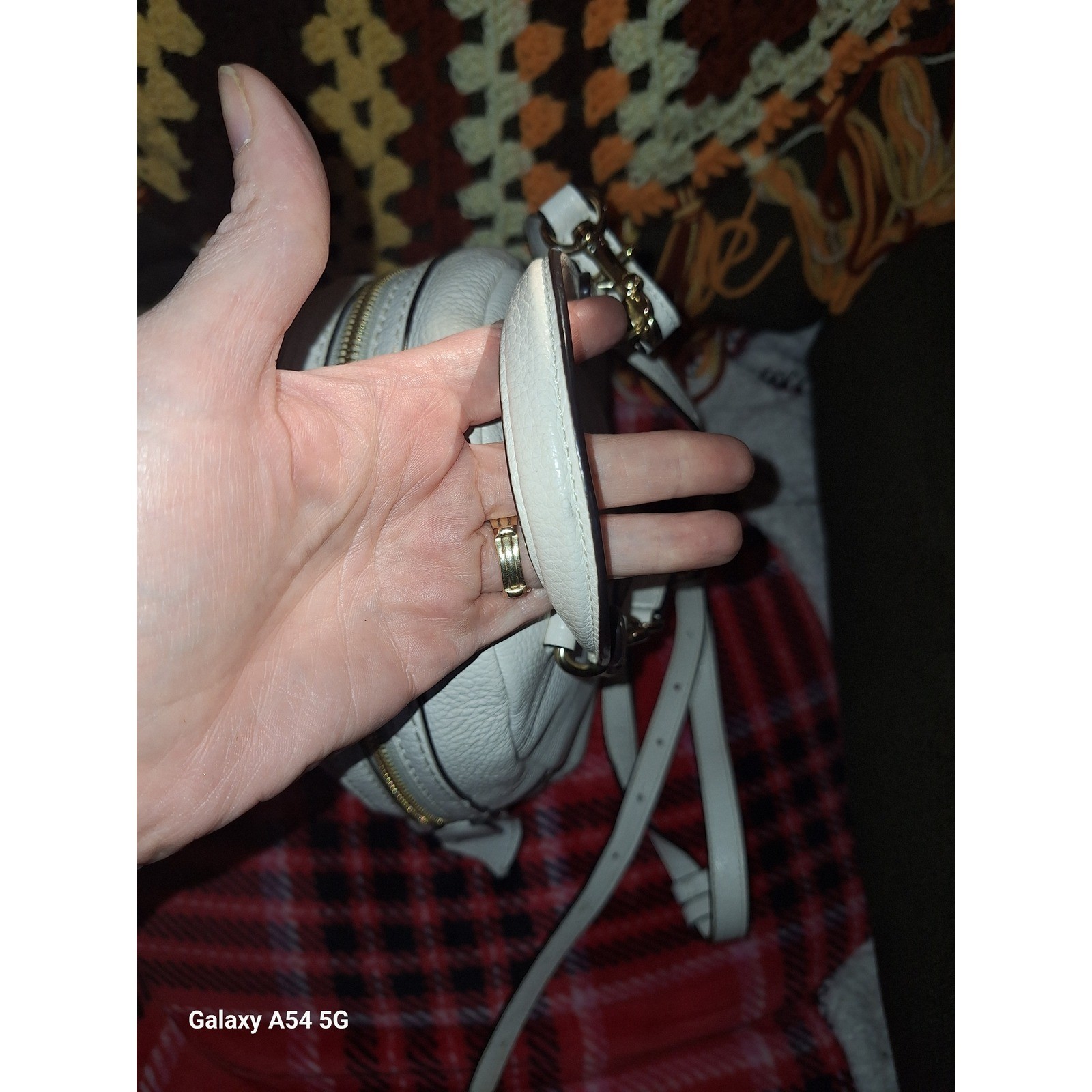 2. Coach Jordyn Mini Backpack Chalk White Pebbled Leather Gold Hardware F80044