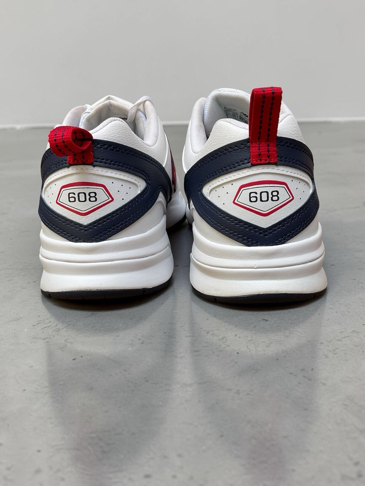 New Balance 608 MX608HR5 Men’s Size 15 White Red Navy Training Walking Shoes