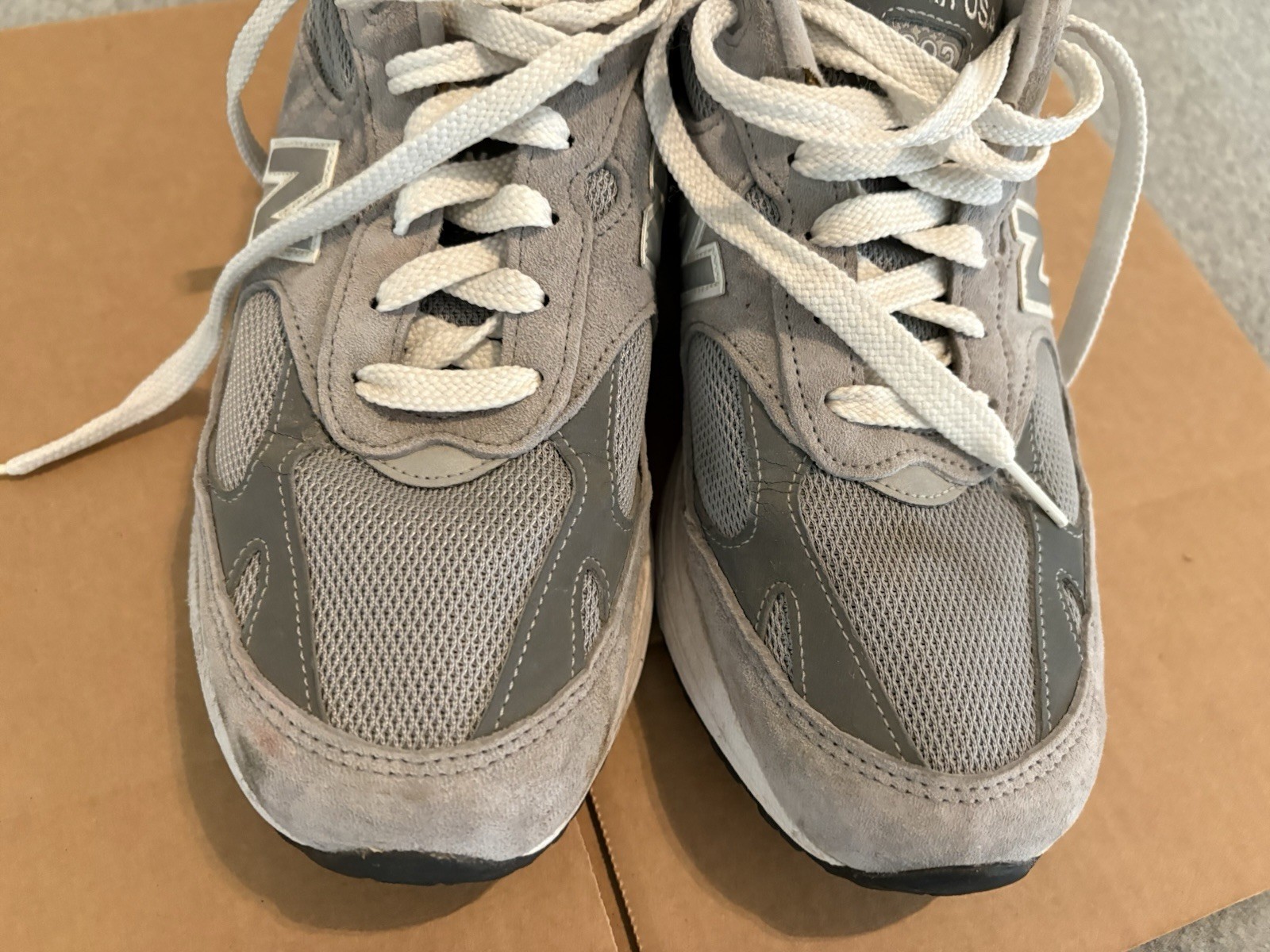 New Balance 993 Gray White Running Shoes Made in USA MR993GL Size 9.5