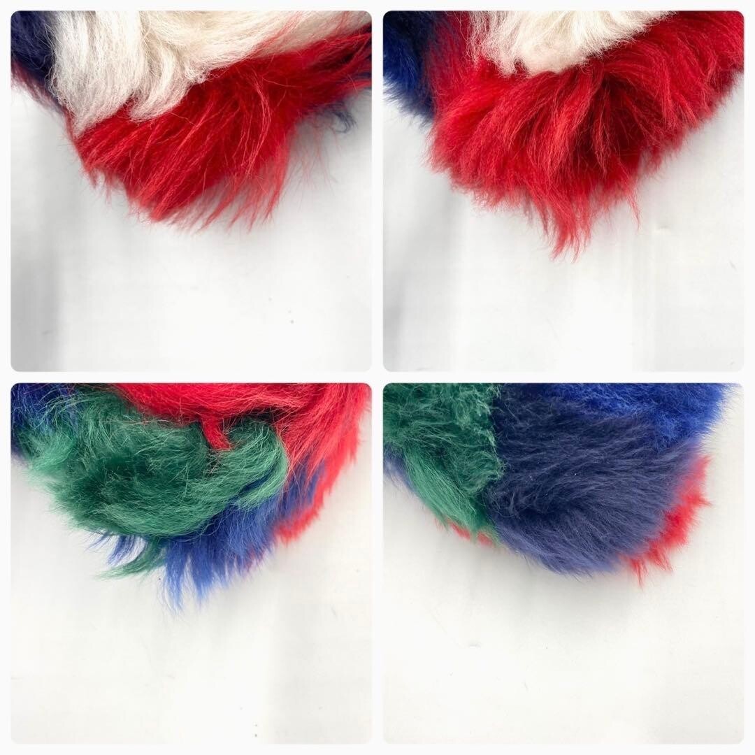 Coach Juliet 25 2 Way Shoulder Bag Blue White Green Red Fur Leather CW646