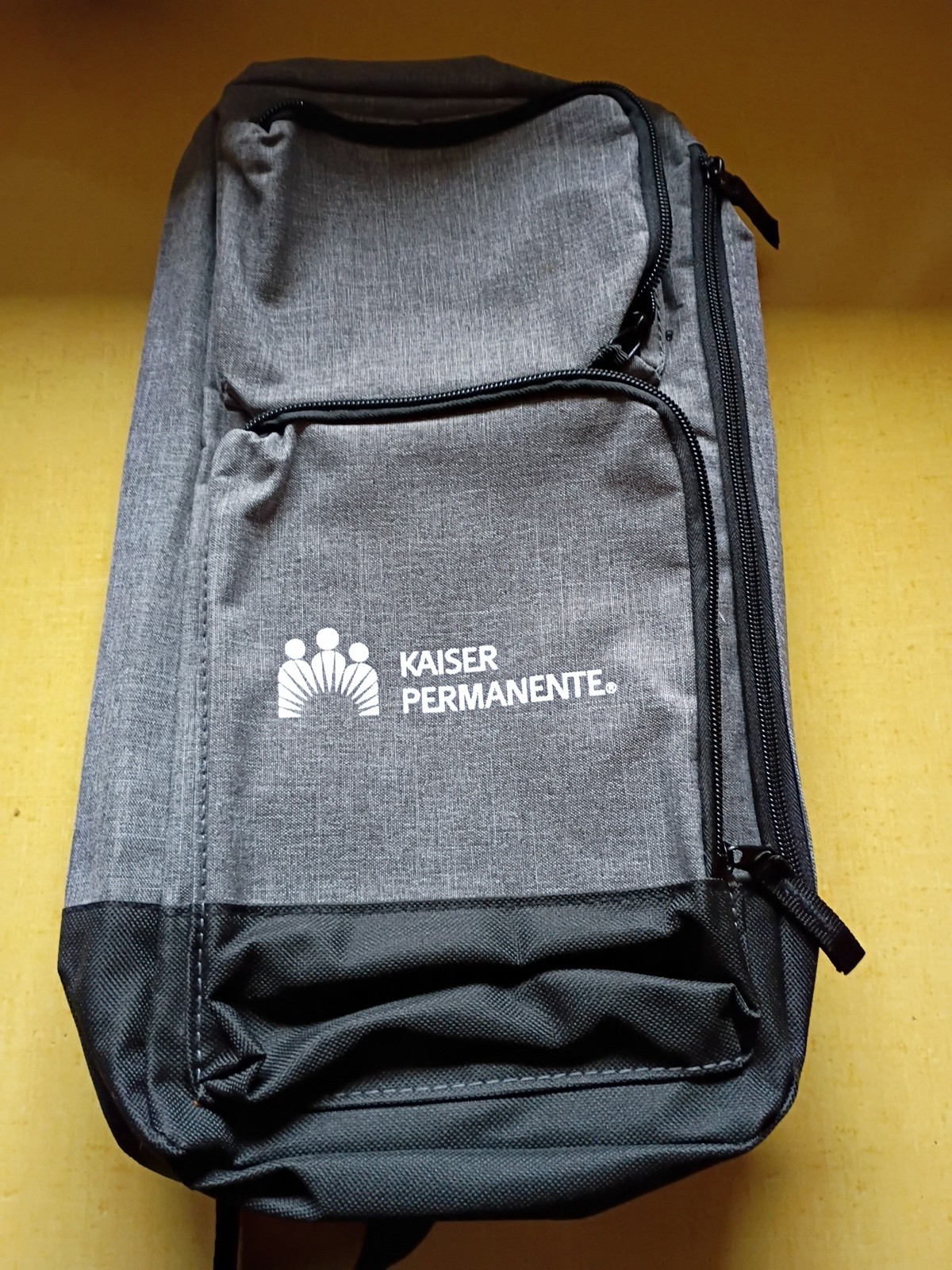 Kaiser Permanente Backpack Shoulder Bag Mesh Pockets Travel School Work Daypack