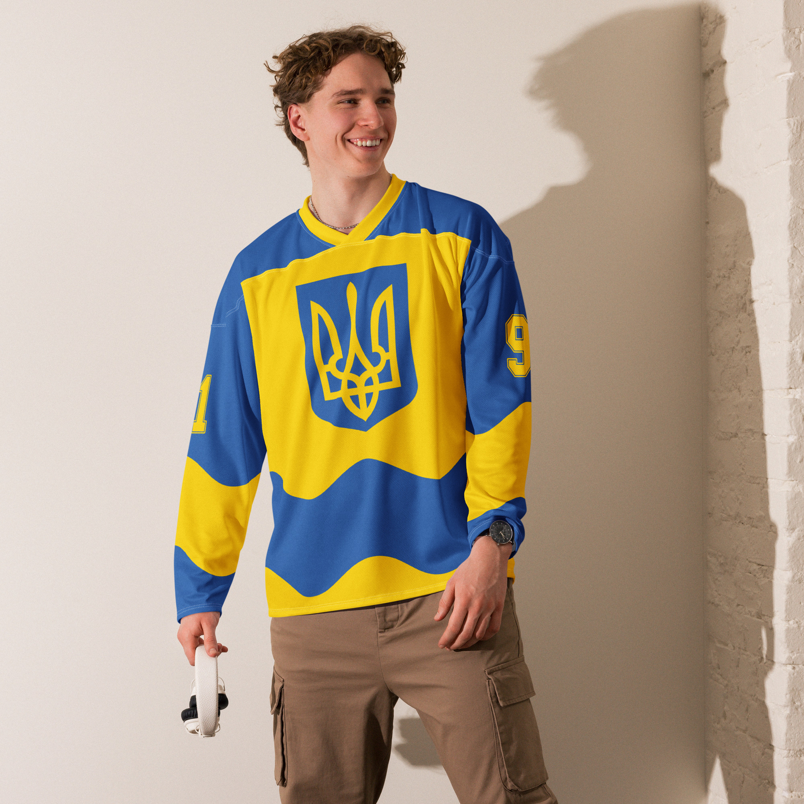 Ukraine Slava Ukraini Hockey Jersey, Unisex Adult, Eco Friendly Fan Shirt