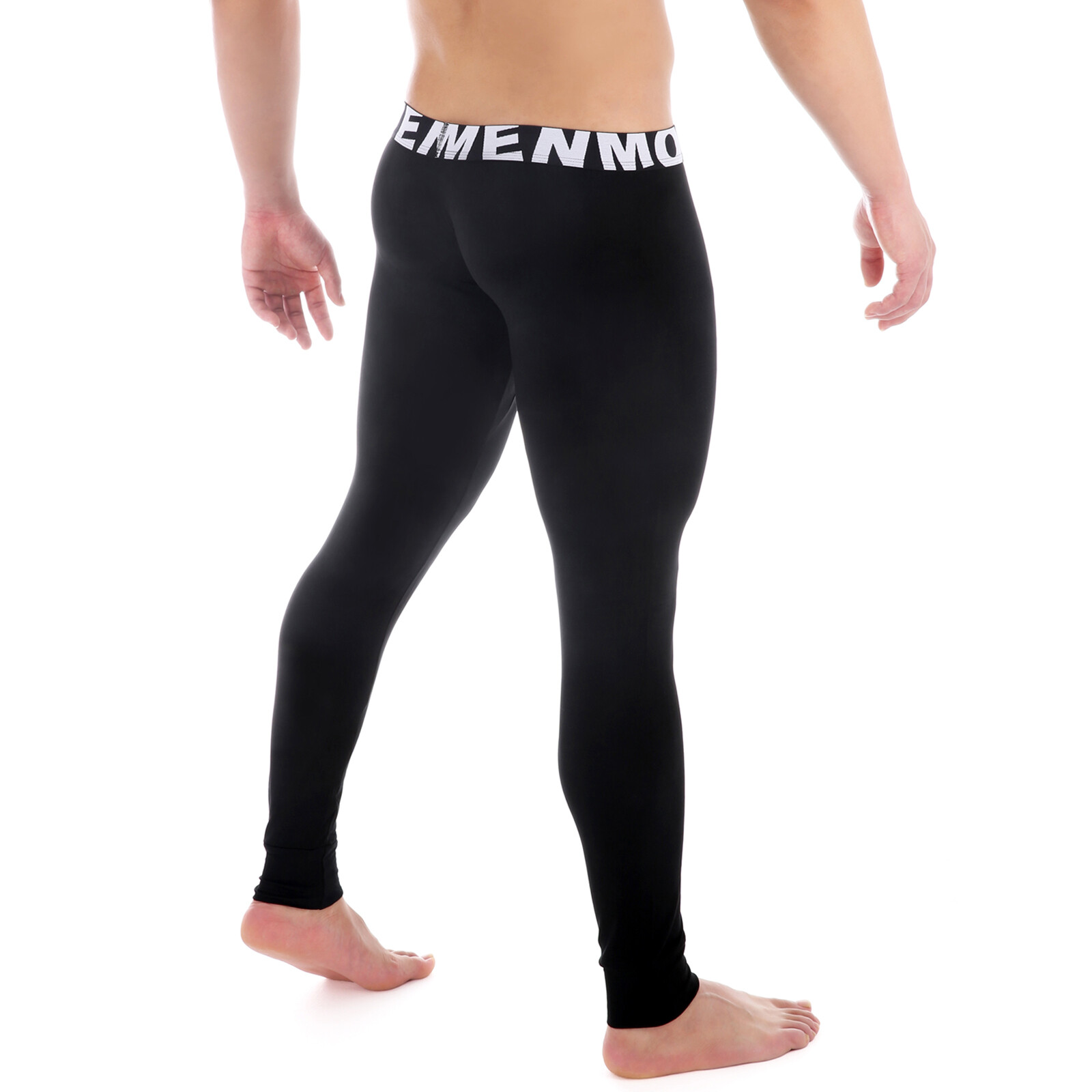 Men Long Johns Thermal Underwear Leggings Open Crotch Pants Pajamas Modal