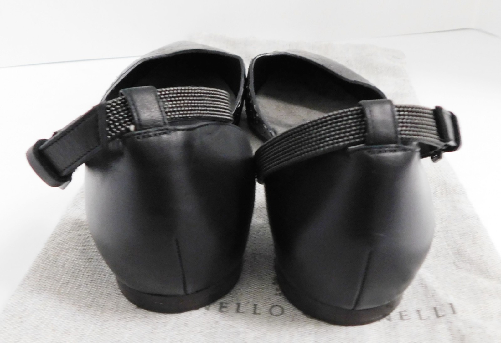 Brunello Cucinelli Python Flats Pewter Black $1000rt Size:37 (US 7)