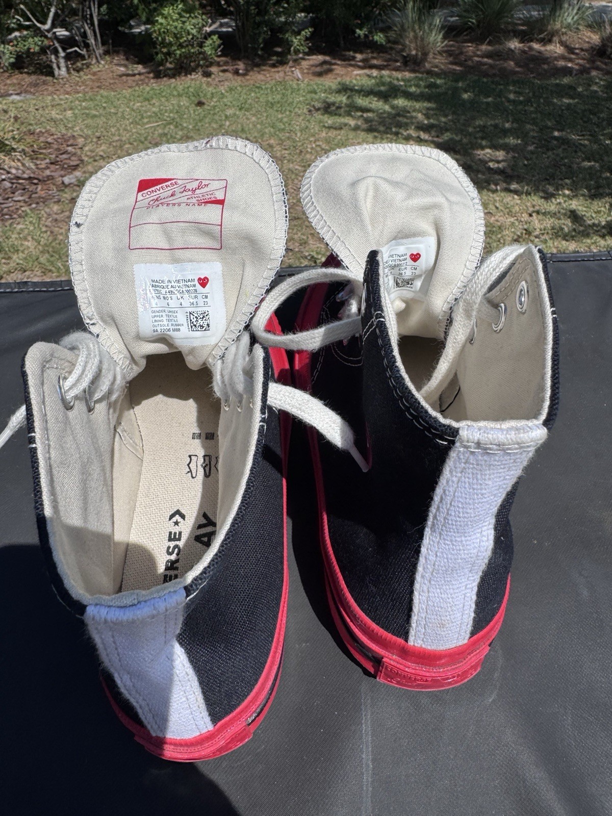 Converse x Comme des Garçons PLAY Chuck Taylor High Top W-6 M-4