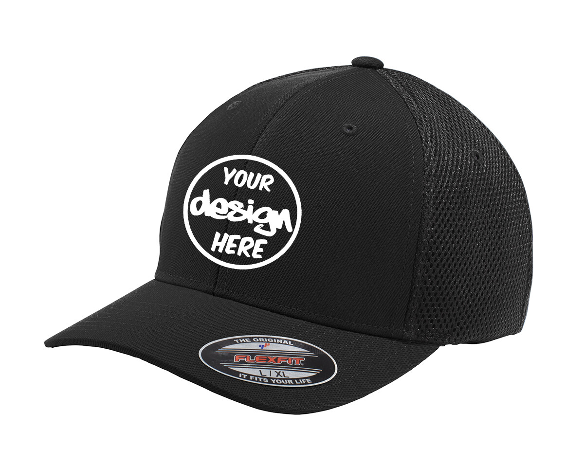 Ink Stitch Flexfit Custom Add Logo Texts Stitching Air Mesh Trucker Caps