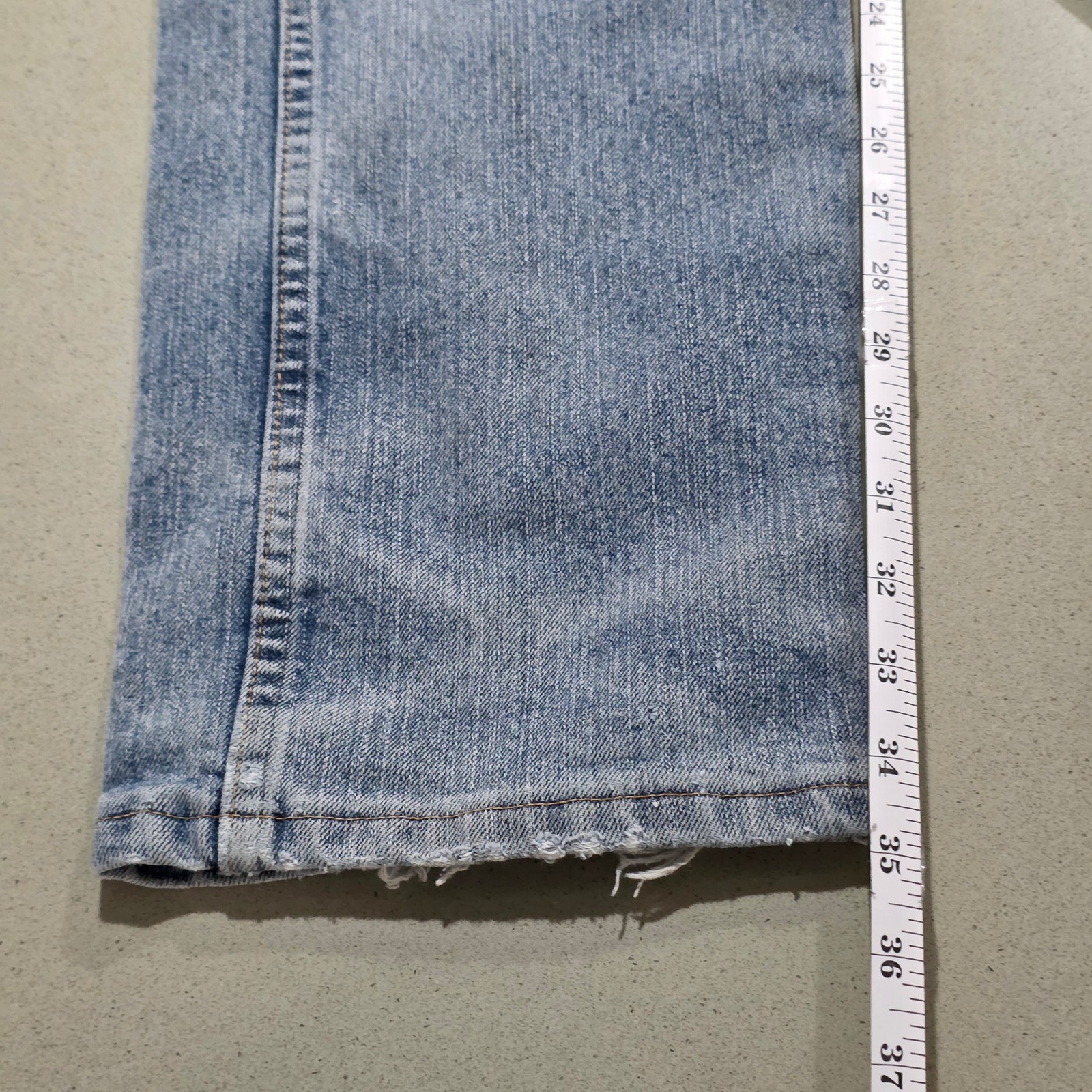 Wrangler 47 Advanced Comfort Mens Distressed Straight Leg Jeans 33×36 47MAAMS