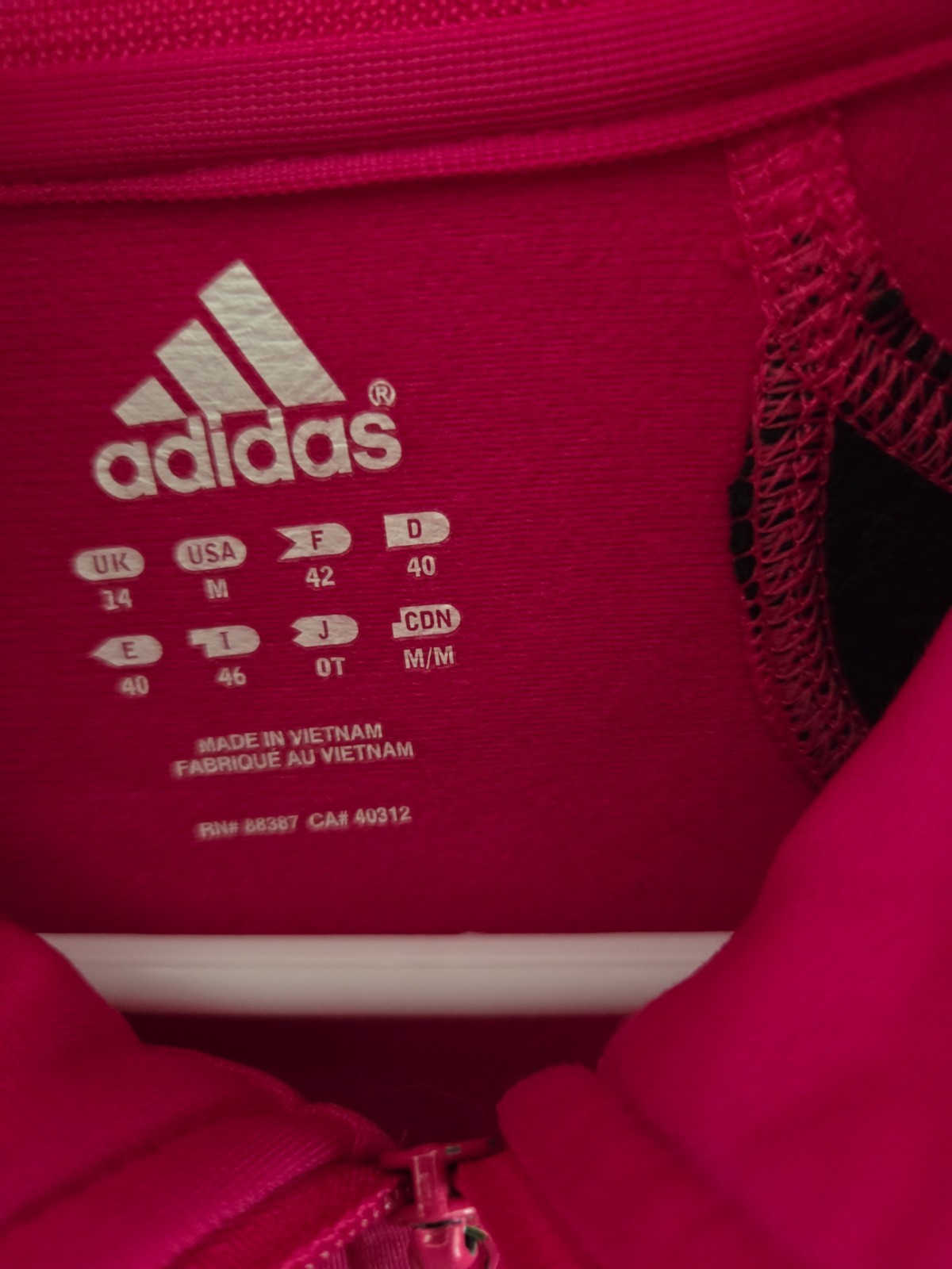 Bright Pink Adidas Track Jacket Small