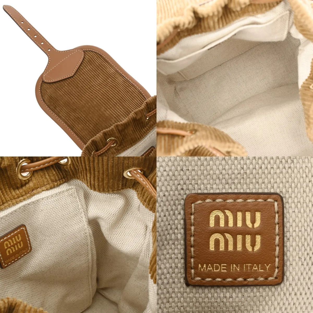 Miu Miu 5BZ043 Backpack Brown #WB6496