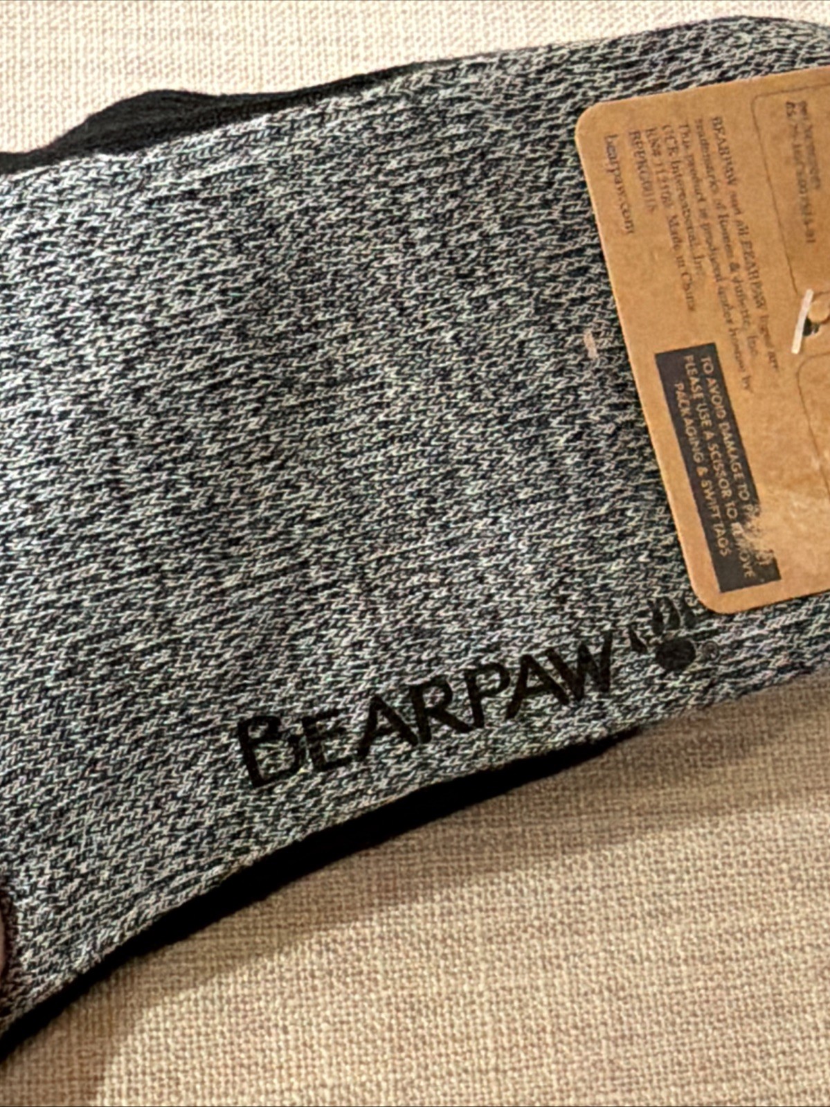 BEARPAW Super Soft Ruffle Support Anklet Socks Black/Grey/White – 5 Pair