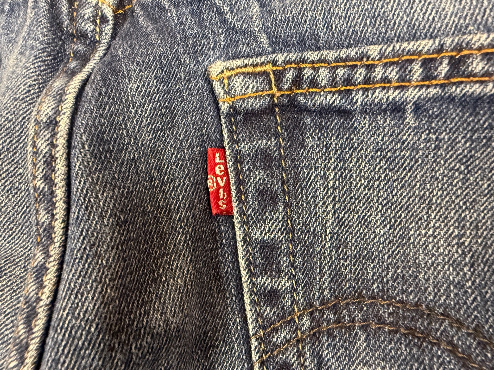 Men’s Levi’s 527 Bootcut Western Red Tab Blue Jeans Patchless 32×28 #1096