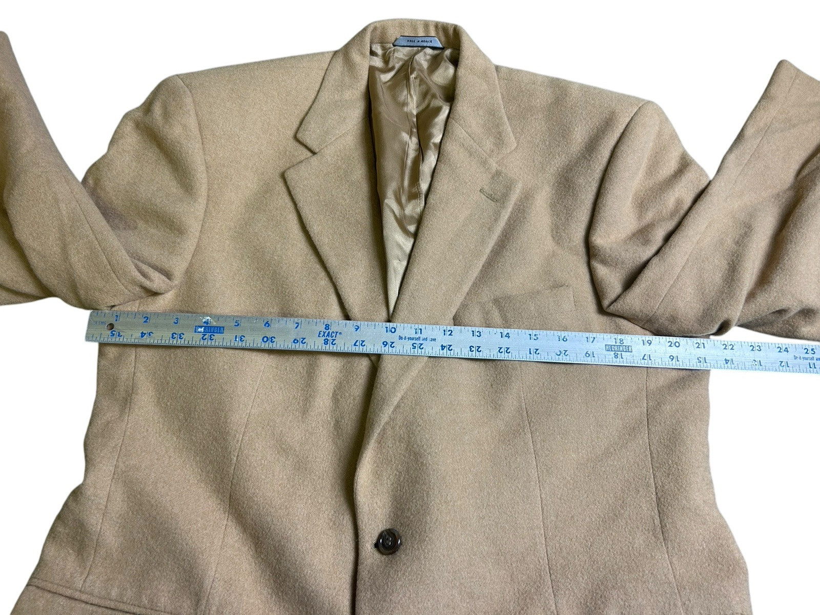 BROOKS Brothers 100% Camel Hair Jacket Blazer Sport Coat Beige 42R 42