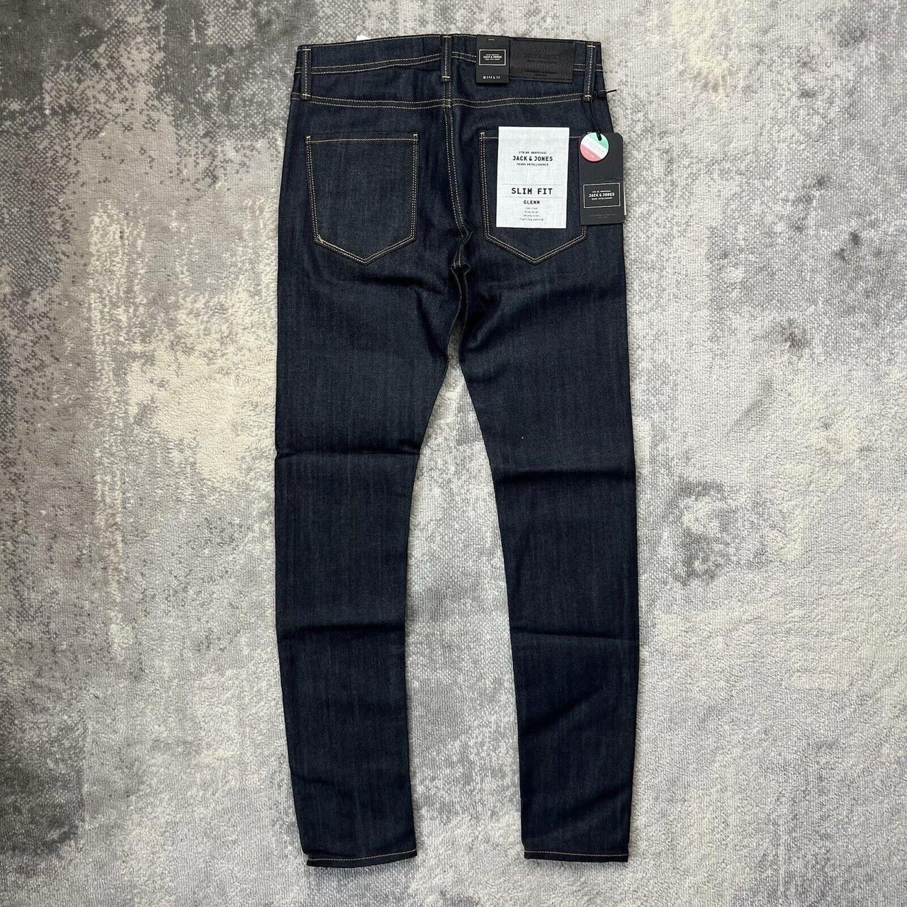 Jack & Jones GLENN Slim Fit Blue Denim Jeans Dark Denim W29 X L32 BNWT