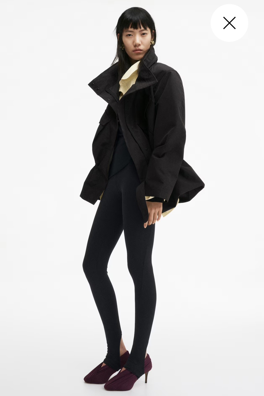 SOLD OUT! H&M Studio Collection Hooded Peplum Jacket – Size L *New Without Tags*