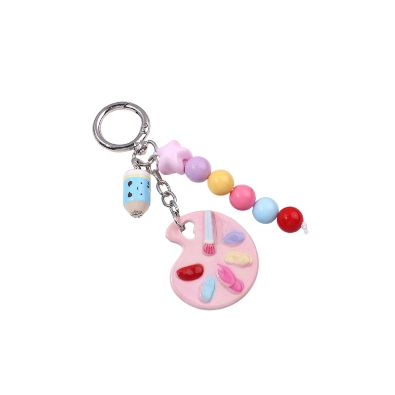 Artist Palette Keychain,Bag Charms,Cartoon Key Chain Accessories Decor for Purse
