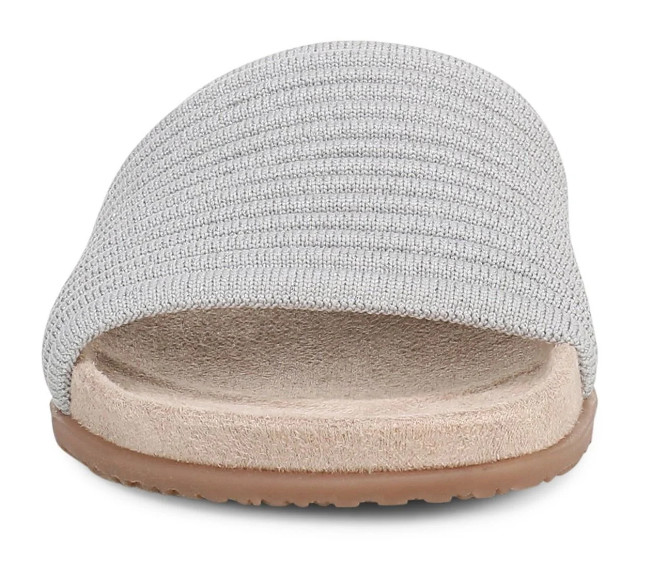 VIONIC Women’s Evie Knit Slide Sandal, Vapor Silver (NEW WT)