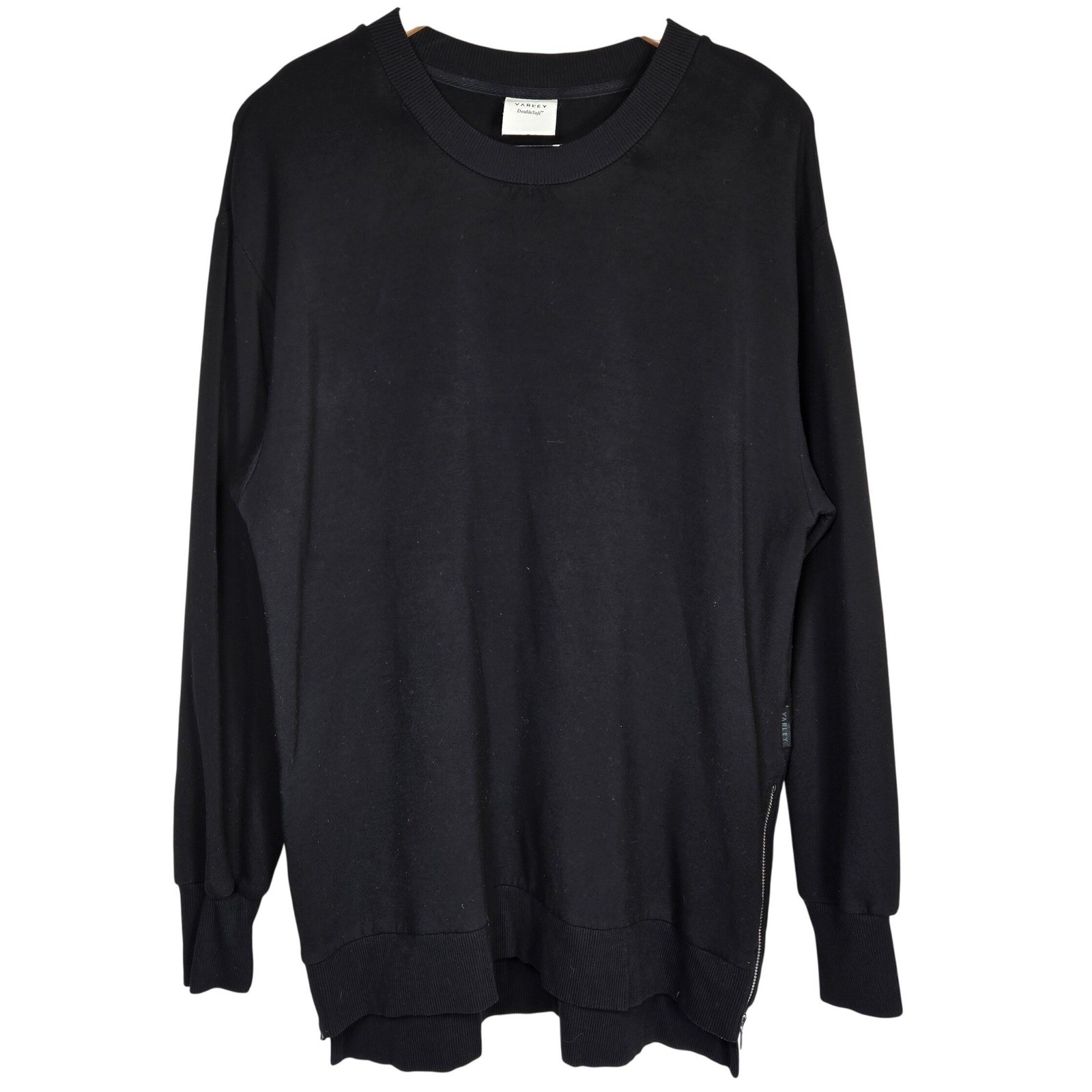 VARLEY Charter Sweat 2.0 DoubleSoft Crewneck Long Sleeve Sweatshirt Black