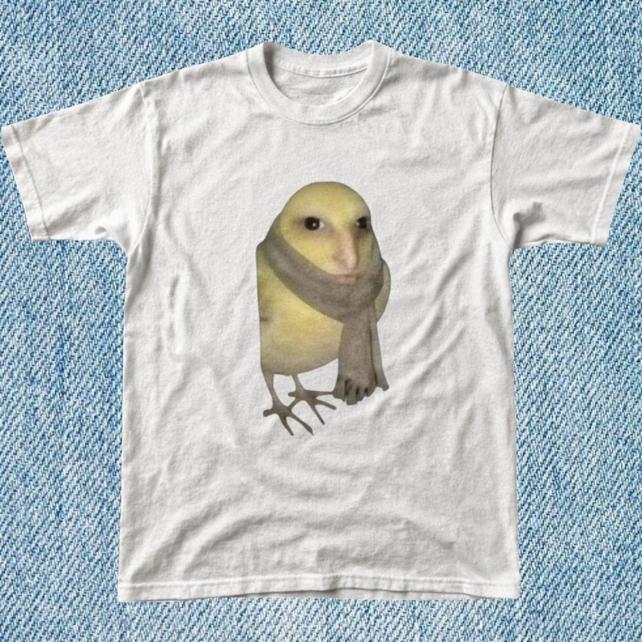 While funny bird meme scarf tshirt, Vintage funny tshirt